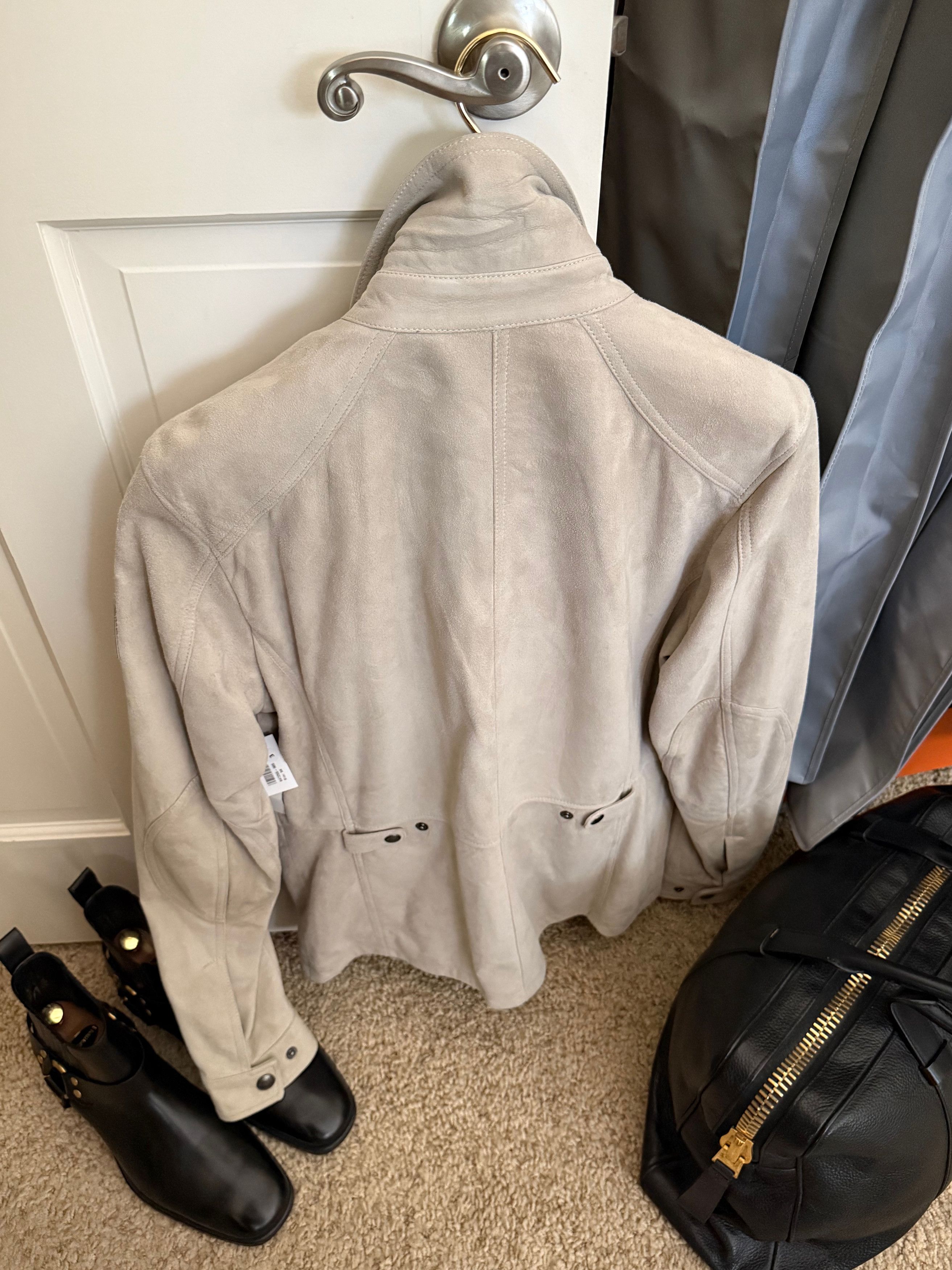 Belstaff Coveted, Badass New $2,500 BELSTAFF Beige Suede Field Jacket Size US M / EU 48-50 / 2 - 15 Thumbnail