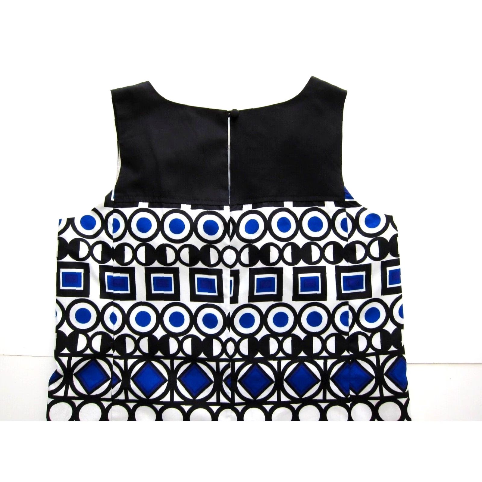 Vintage Mark. Black Blue White Purple Geometric Sleeveless Sheath Shift Tunic Dress L Womens Size L / US 10 / IT 46 - 5 Thumbnail