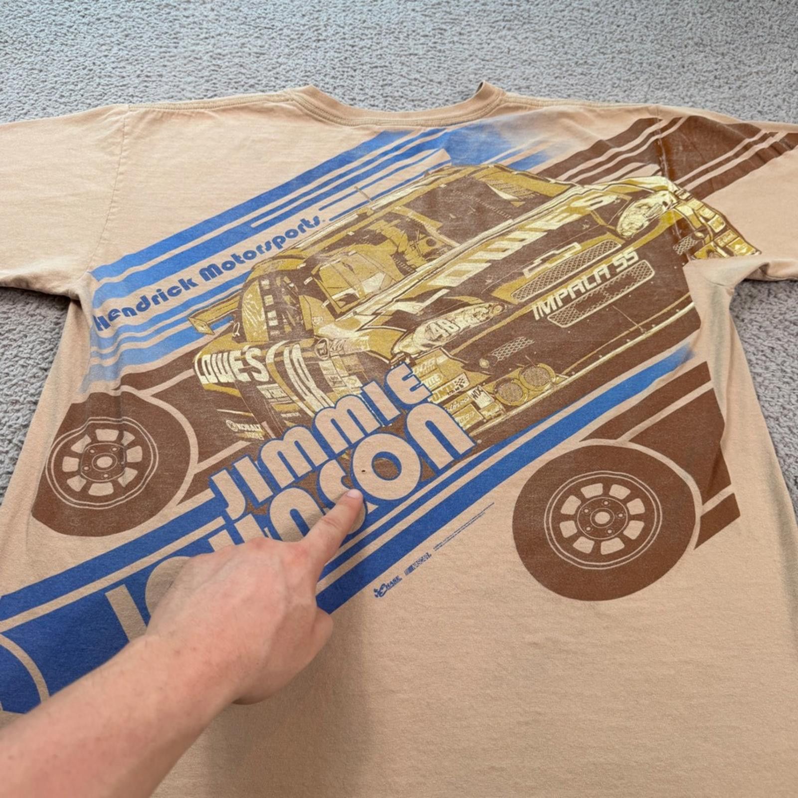Chase Authentics Vintage Jimmie Johnson Hendrick Motorsports NASCAR T Shirt L Size US L / EU 52-54 / 3 - 6 Thumbnail