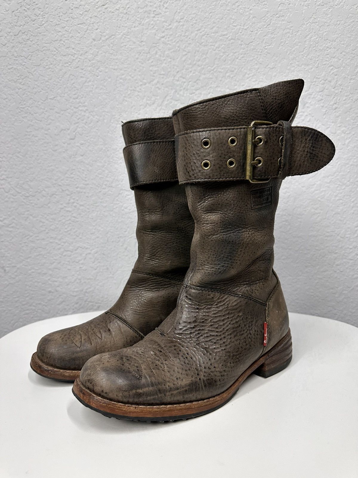 Pepe Jeans Vintage Leather Boots IfSixWasNine Guidi Style Margiela Vibe Size US 9 / IT 39 - 5 Thumbnail