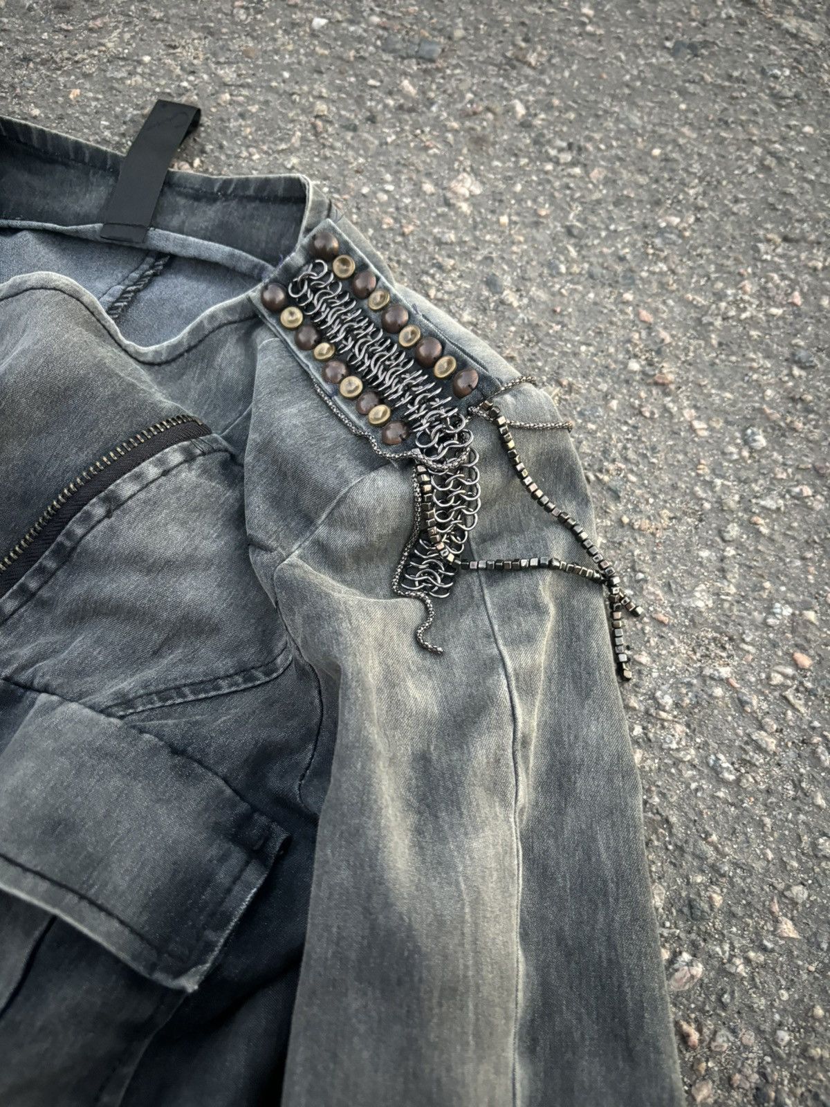 Japanese Brand × Vintage Vintage Japanese Brand Comme Premium Acid Wash Gothic Jacket Size S / US 4 / IT 40 - 3 Thumbnail