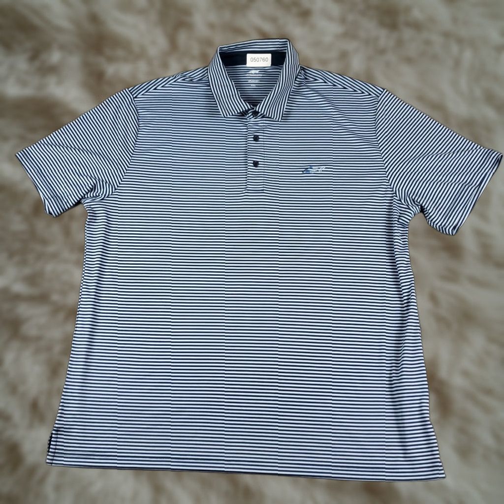 Vintage Greg Norman Polo Shirt Mens 2XL Blue Striped Shark Golf Casual Short Sleeve Polo Shirt Mens 2XL Blue Striped Shark Golf Casual Short Sleeve Size US XXL / EU 58 / 5 - 1 Thumbnail