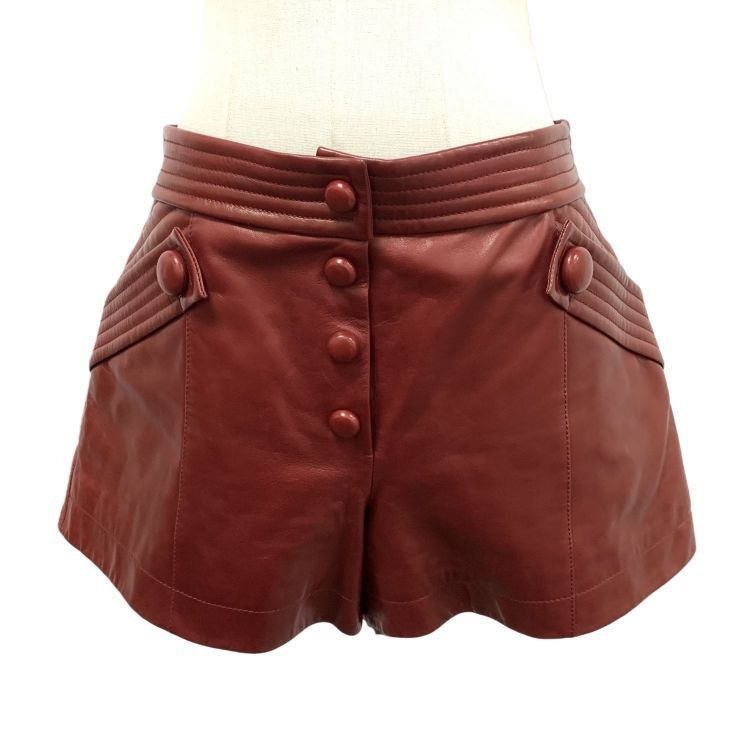 Louis Vuitton Louis Vuitton Lambskin Shorts Size 38 Size 27" / US 4 / IT 40 - 1 Thumbnail