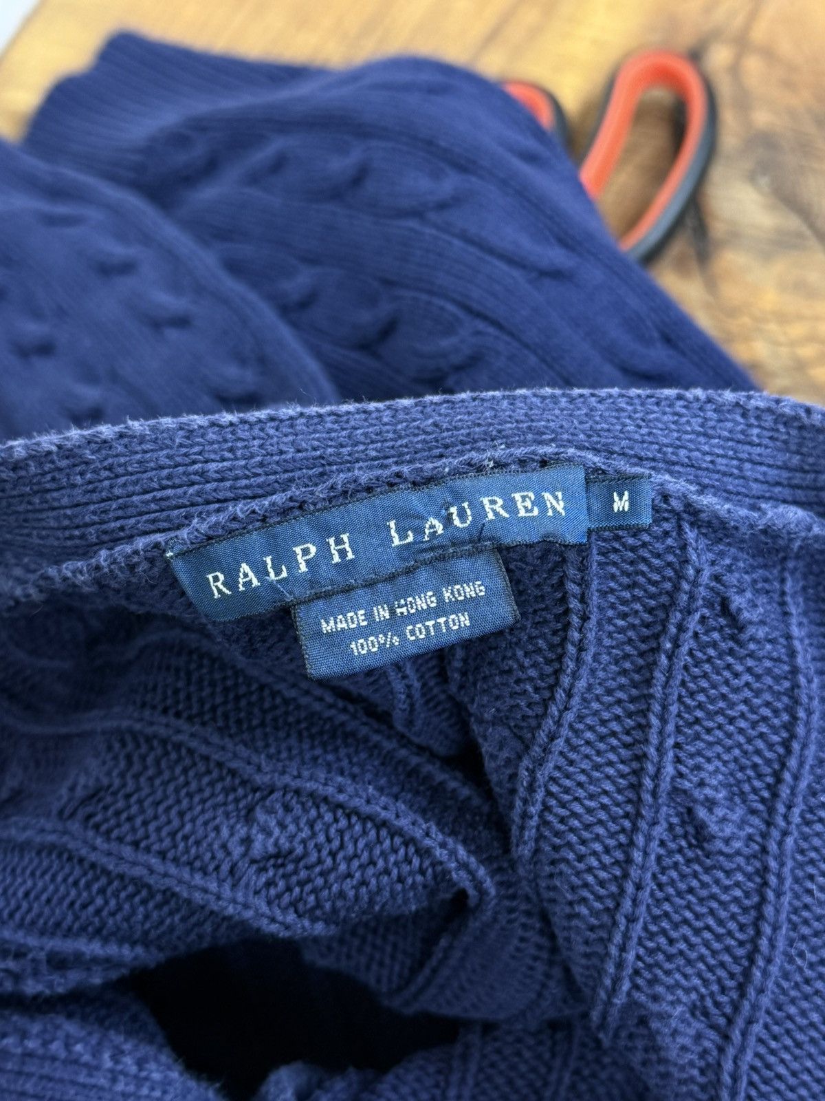Polo Ralph Lauren Polo Ralph Lauren Cotton Cable Knit Cardigan Sweater Blue M Size US M / EU 48-50 / 2 - 7 Thumbnail