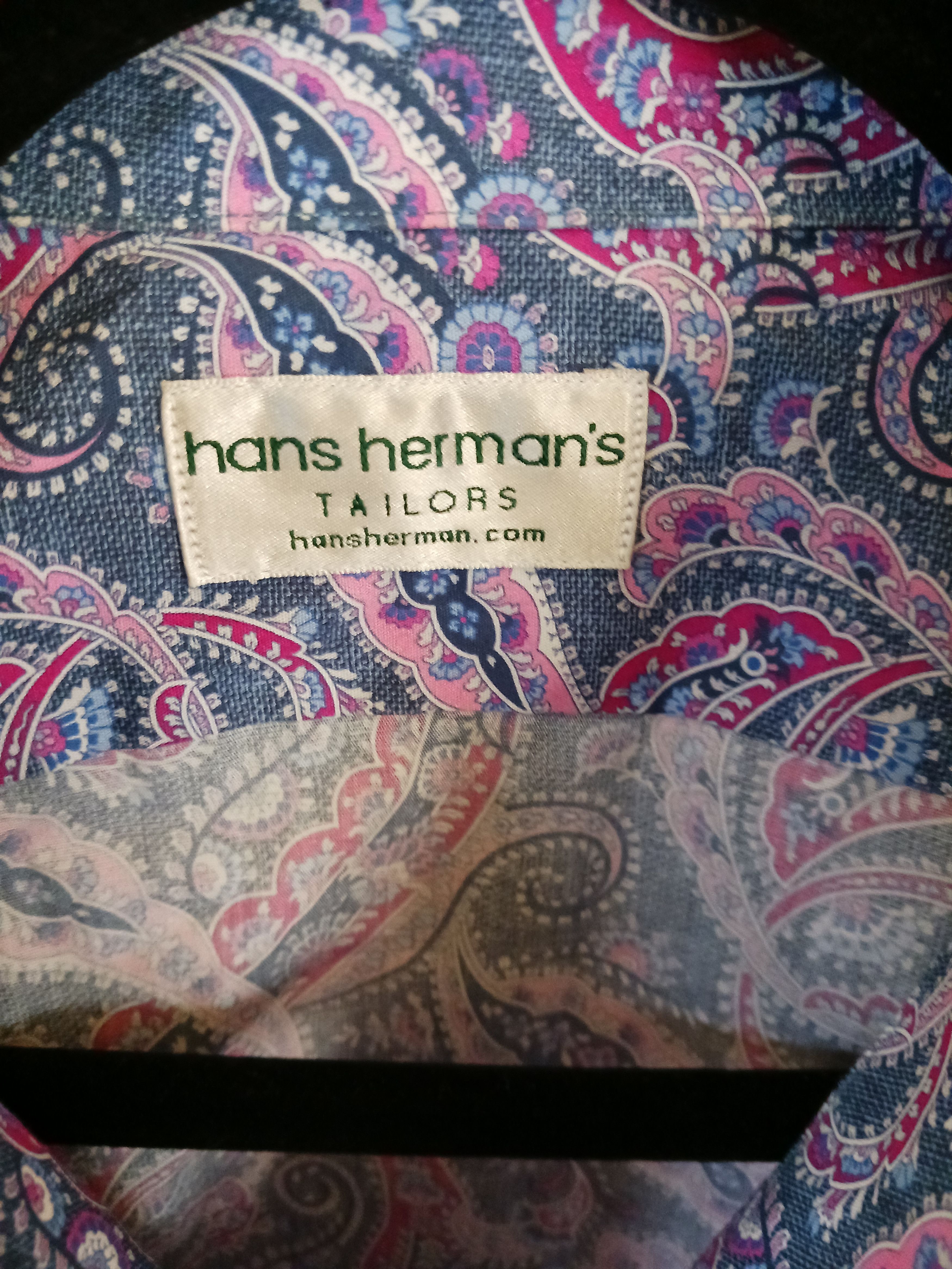 Vintage Vintage Hans Herman's Tailored Made Paisley Shirt Size US M / EU 48-50 / 2 - 3 Thumbnail