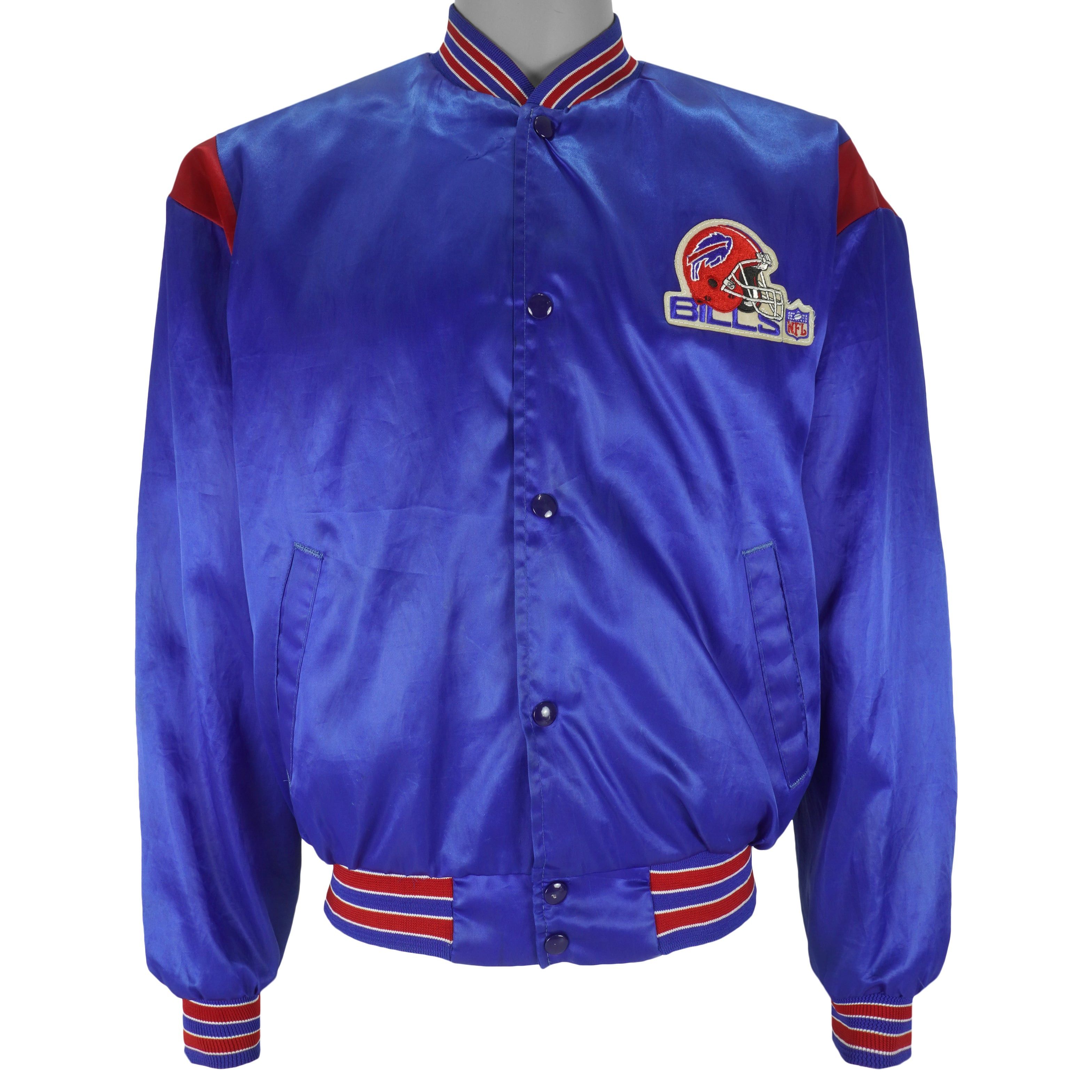 Swingster NFL - Buffalo Bills Button-Up Satin Jacket 1980s Size US L / EU 52-54 / 3 - 1 Thumbnail