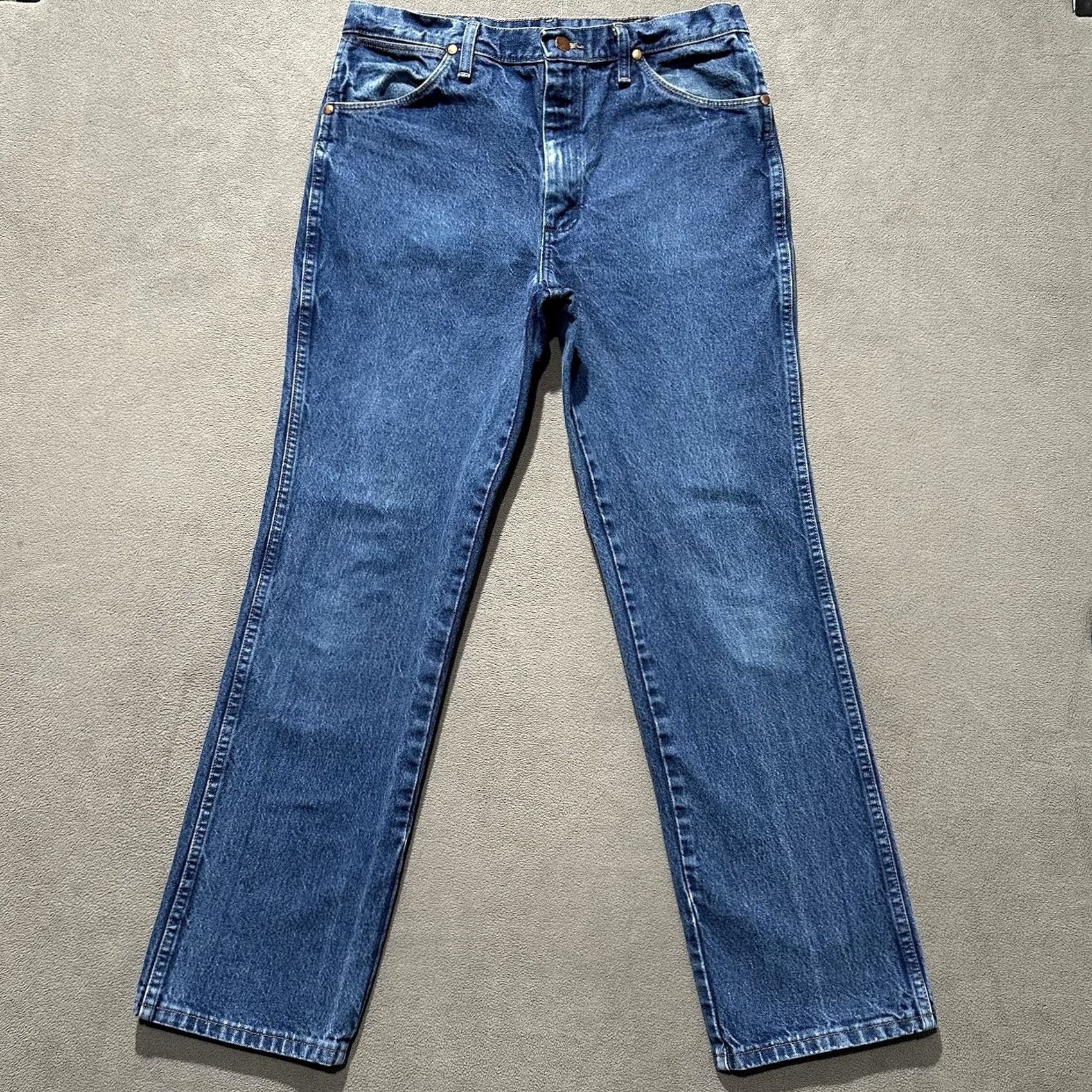 Wrangler VINTAGE Wrangler Jeans Men 33 Waist 30.5 Inseam Blue Denim Cowboy Cut Western 936PWD Size US 30 / EU 46 - 2 Thumbnail