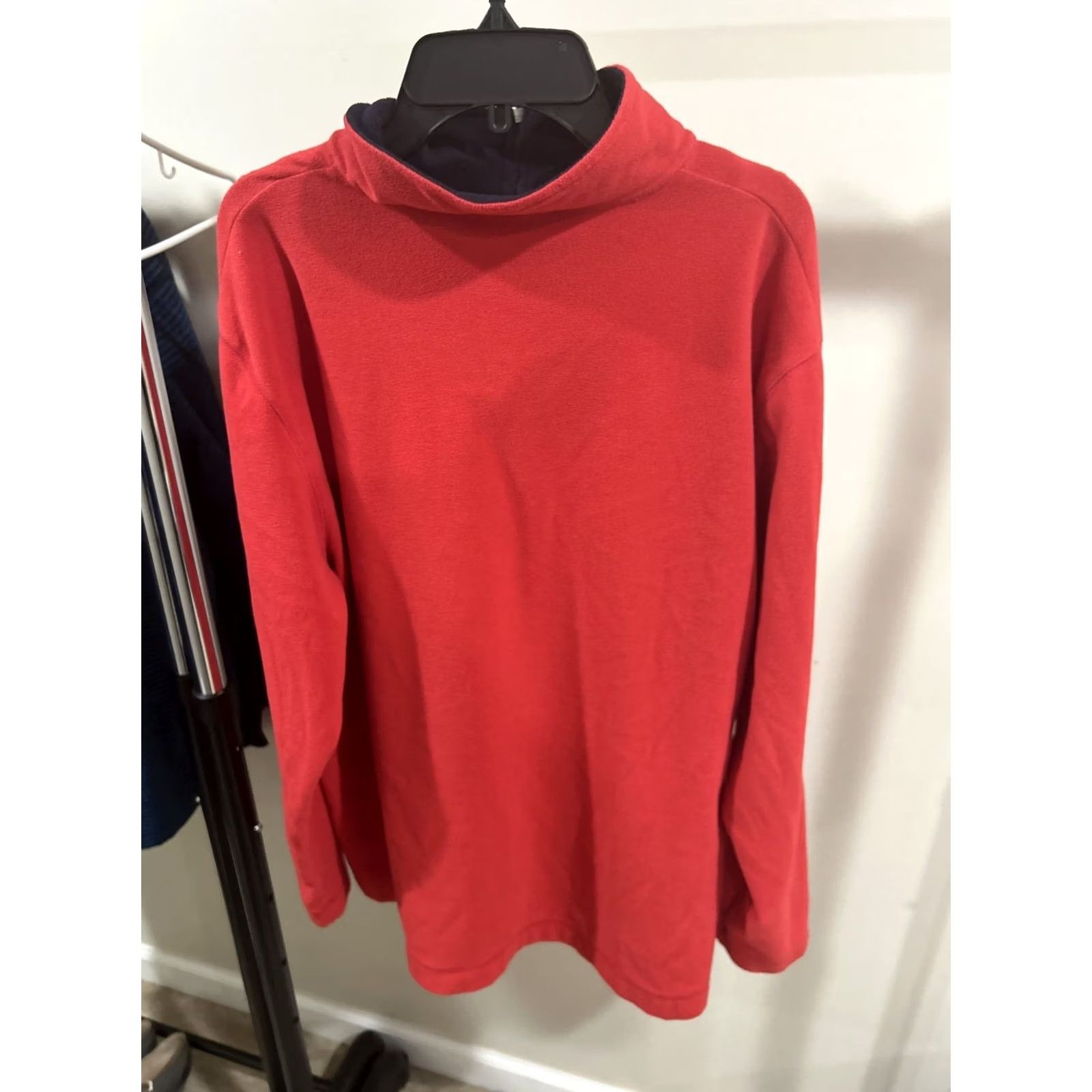 Lands' End Lands End Hoodie Teen Large 14-16 Red Quarter Zip Up 100% Polyester Long sleeve Size L / US 10 / IT 46 - 4 Thumbnail