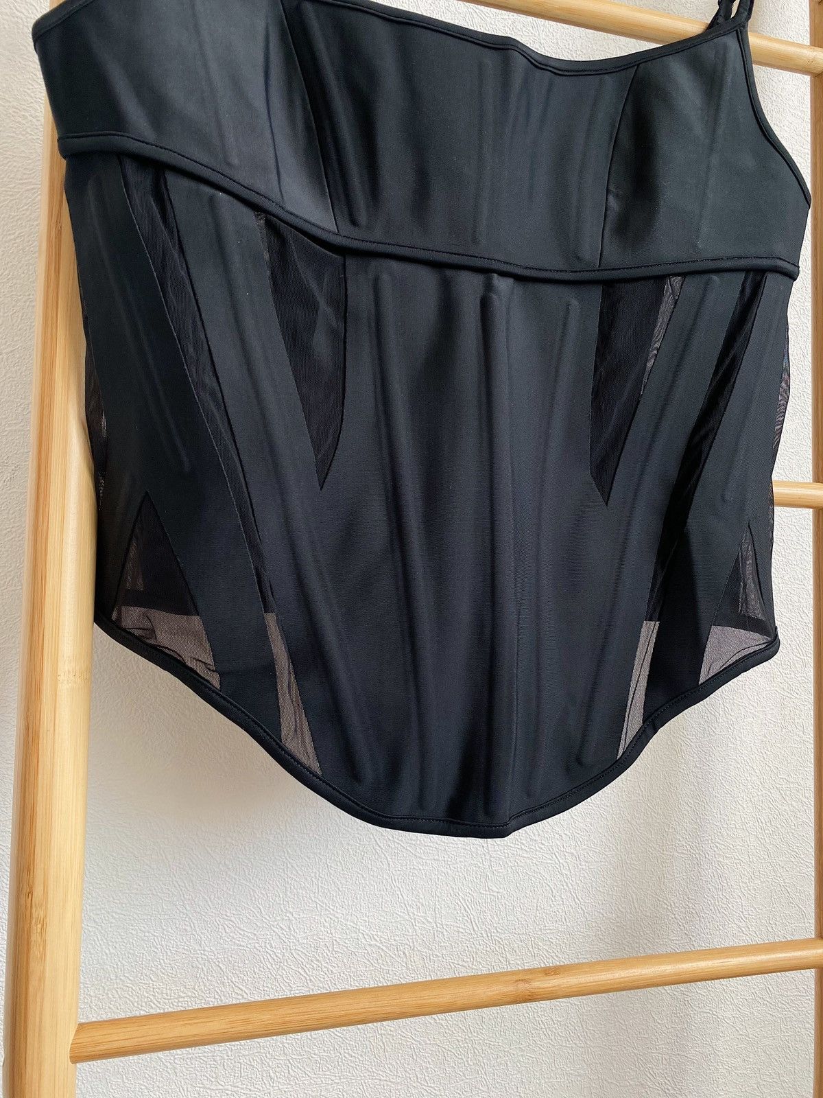 Mugler Mugler x H&M Mesh-Paneled Corset Top Black Size M Size M / US 6-8 / IT 42-44 - 20 Thumbnail
