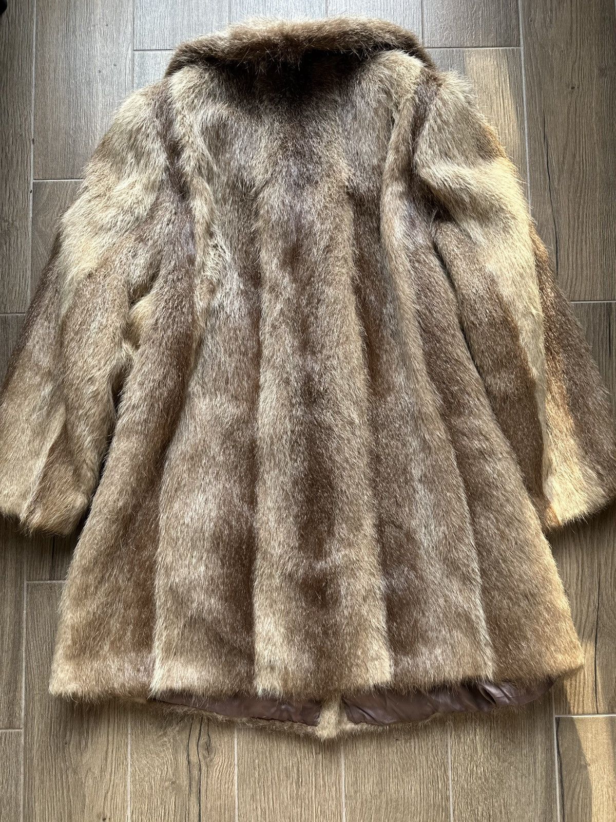 Vintage Real Genuine Y2k Vintage Midi Retro Fur Winter Coat Size L / US 10 / IT 46 - 8 Thumbnail