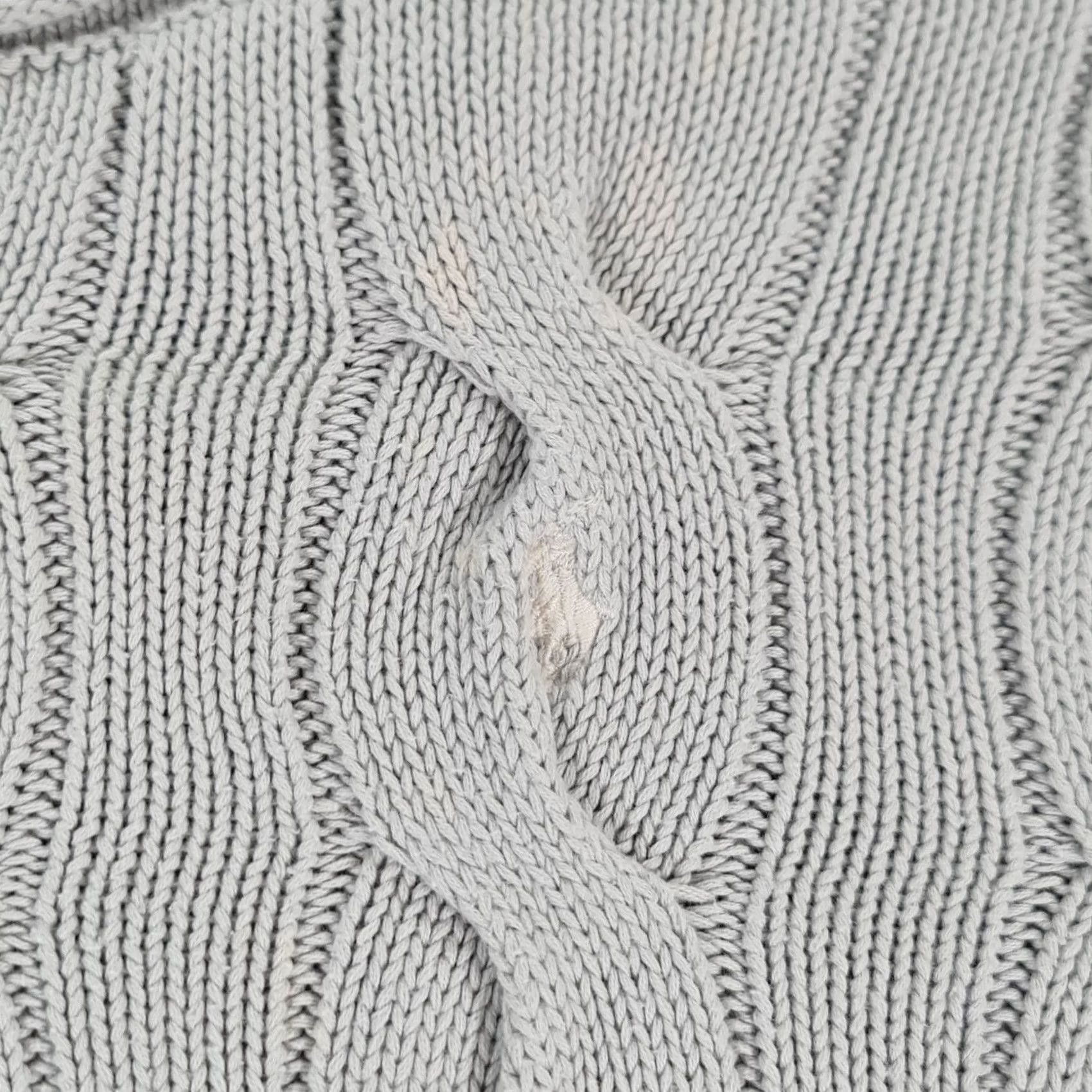 Polo Ralph Lauren Polo Ralph Lauren Jumper Womens Grey Medium Cable Knit Cotton Pullover Crew Neck Long Sleeve Size M / US 6-8 / IT 42-44 - 4 Thumbnail