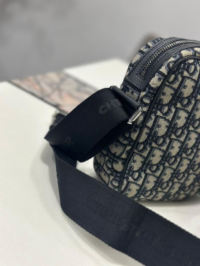 Christian Dior Monsieur × Dior Authentic Christian Dior Oblique Blue Beige Crossbody Bag Size ONE SIZE - 4 Thumbnail