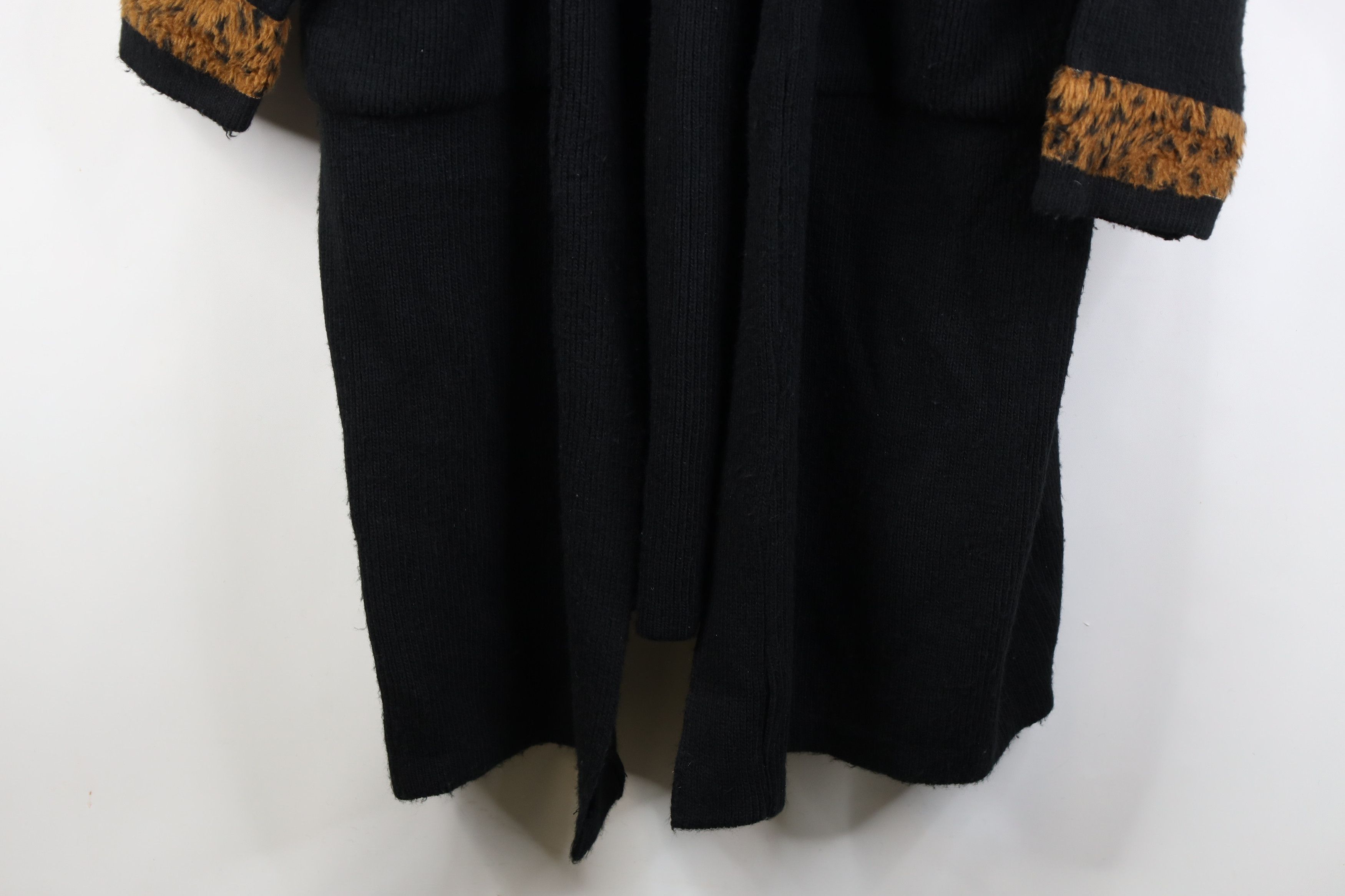Vintage Vintage 90s Streetwear Knit Sun Feather Leopard Sweater Size ONE SIZE - 4 Thumbnail
