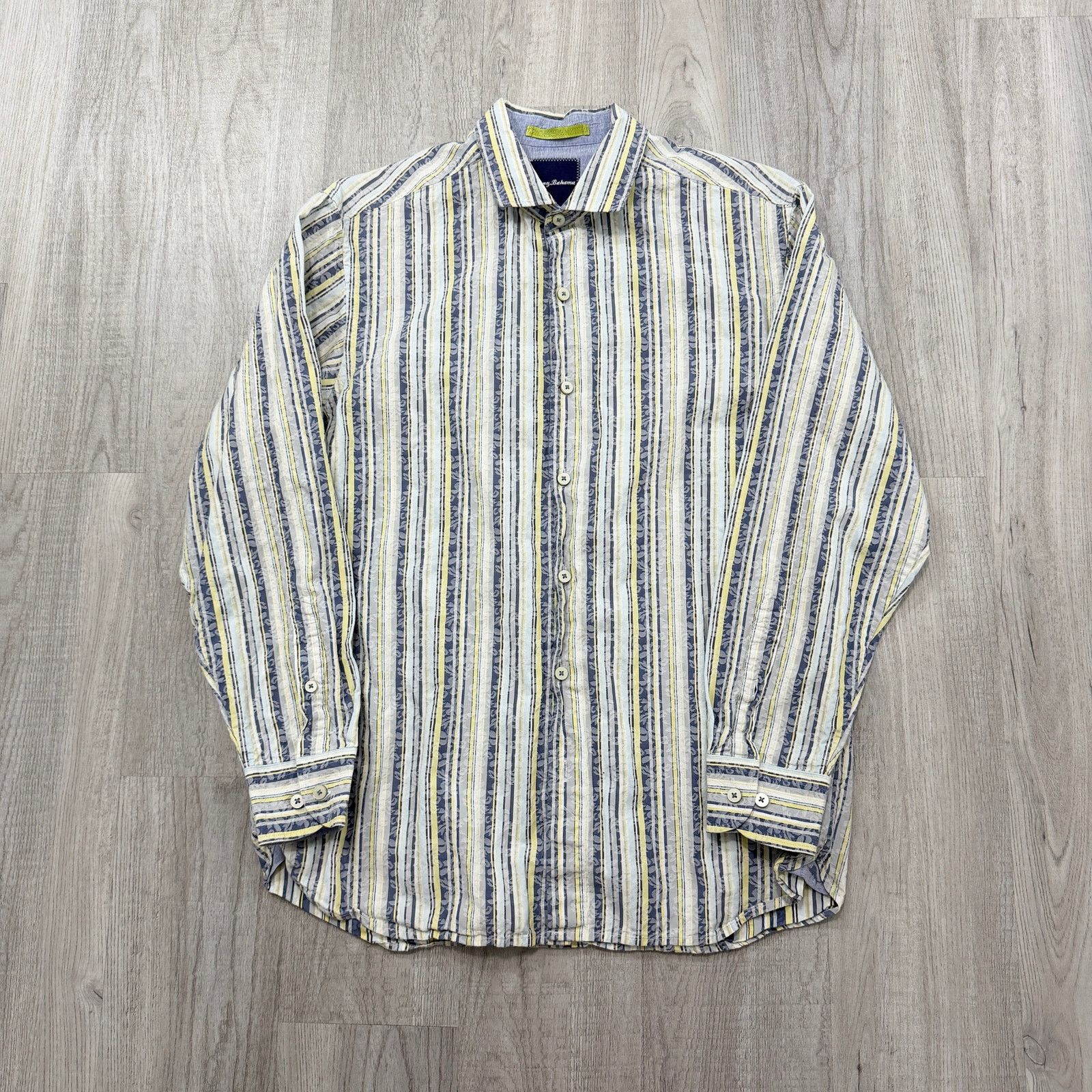 Tommy Bahama Tommy Bahama Button Shirt Men's Medium Striped Long Sleeve Size US M / EU 48-50 / 2 - 1 Thumbnail