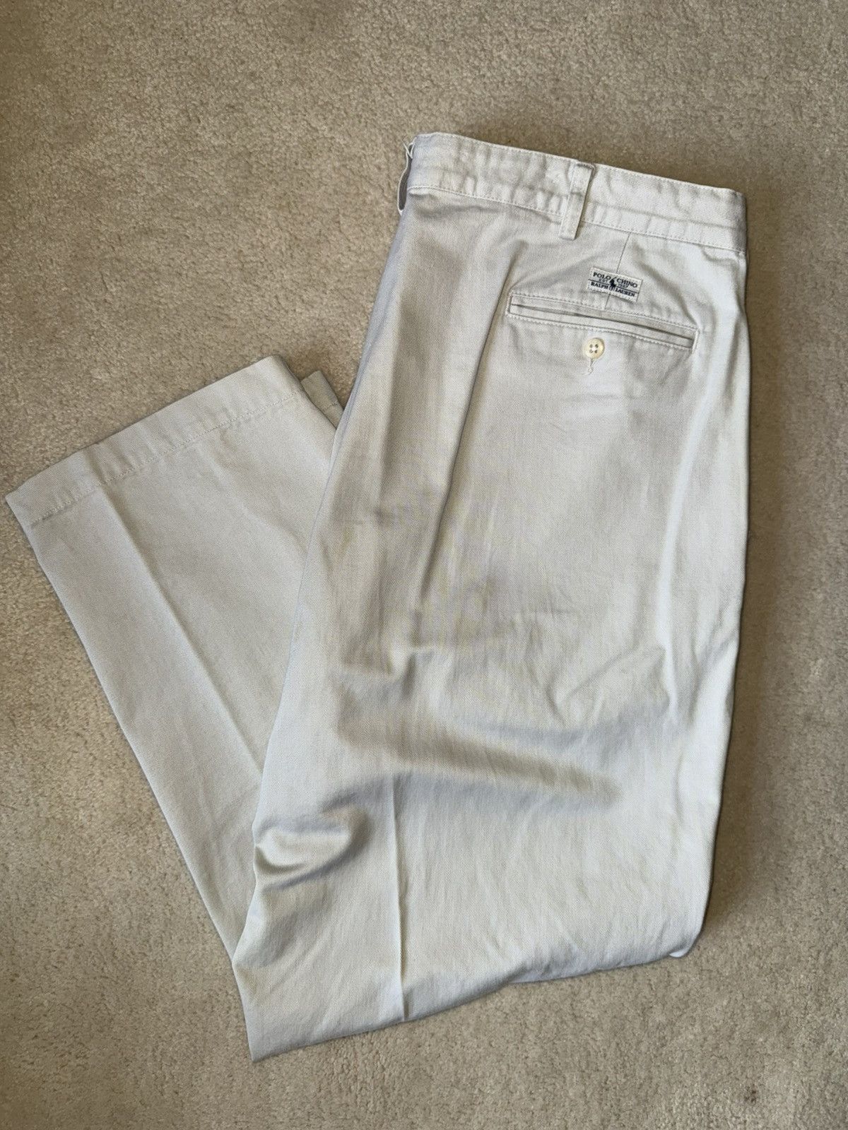 Polo Ralph Lauren Vintage 90s Polo Ralph Lauren Chino Gordon Pants Beige Size US 40 / EU 56 - 9 Thumbnail