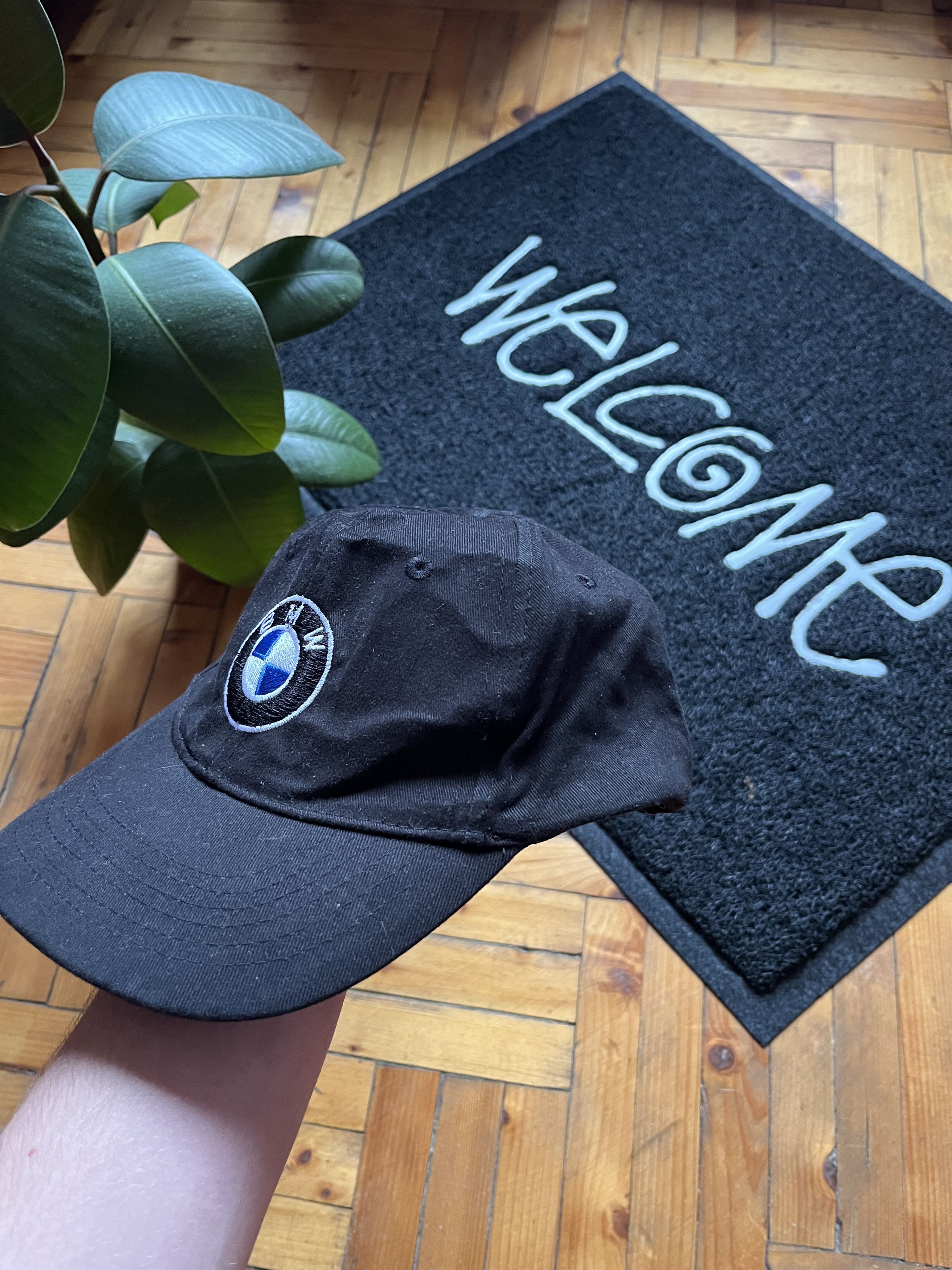 BMW Vintage BMW F1 Ferrari Black Nascar Racing 5 Panel Cap Size ONE SIZE - 2 Thumbnail