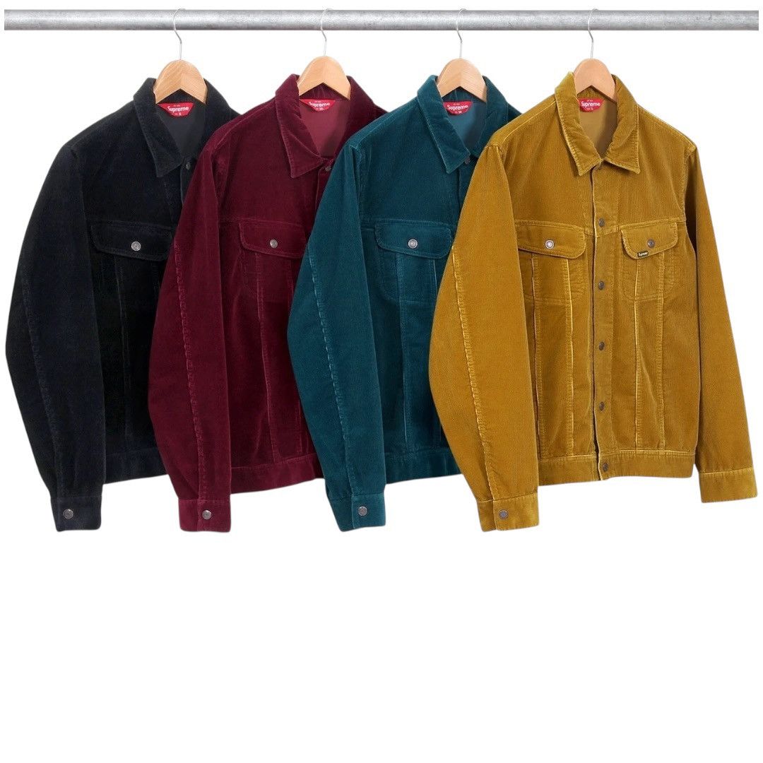 Supreme FW2013 Corduroy Snap Front Denim Jacket Black Size US XL / EU 56 / 4 - 9 Thumbnail