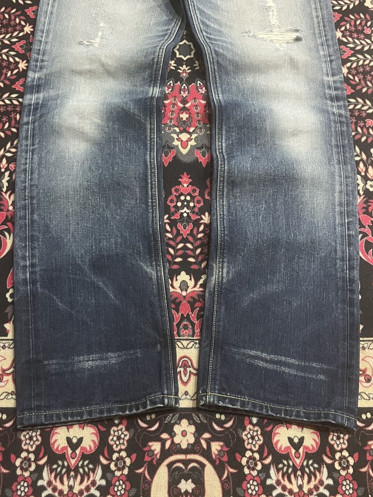 Vintage Vintage Lee Rider Japan Blue Faded Washed Distressed Jeans Size US 30 / EU 46 - 11 Thumbnail