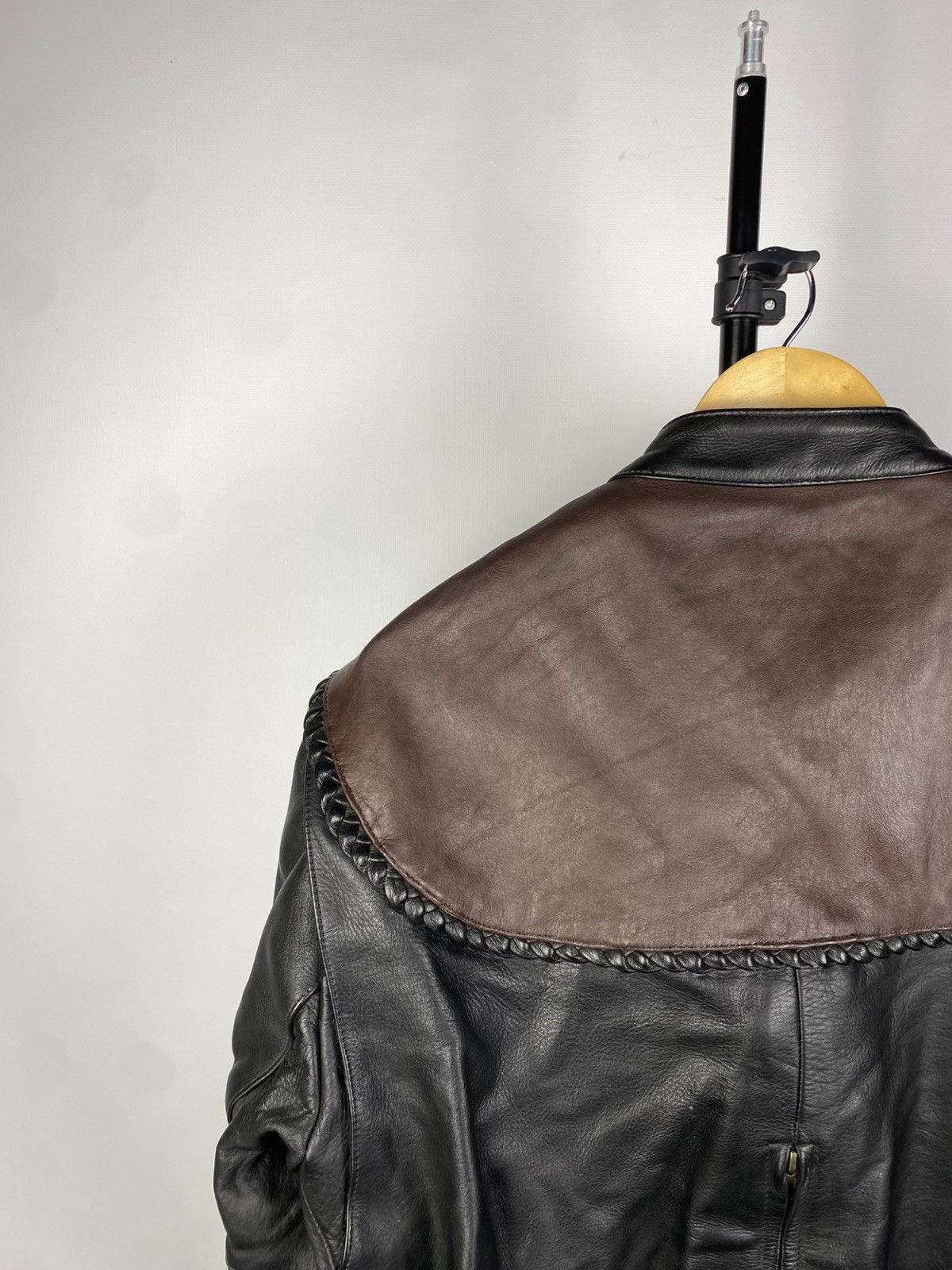 Cowboy Equipment × Vintage Vintage Biker Cowboy Leather MOTO Bomber Jacket Rock Punk Size US L / EU 52-54 / 3 - 10 Thumbnail