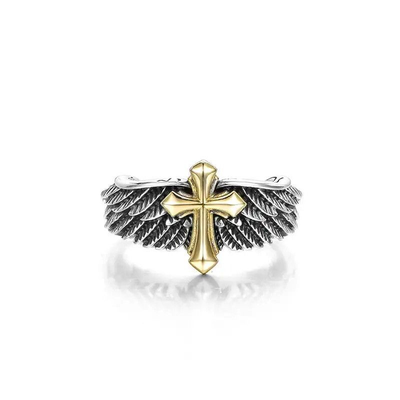 Jewelry Cross Wing Adjustable Ring Size ONE SIZE - 3 Thumbnail
