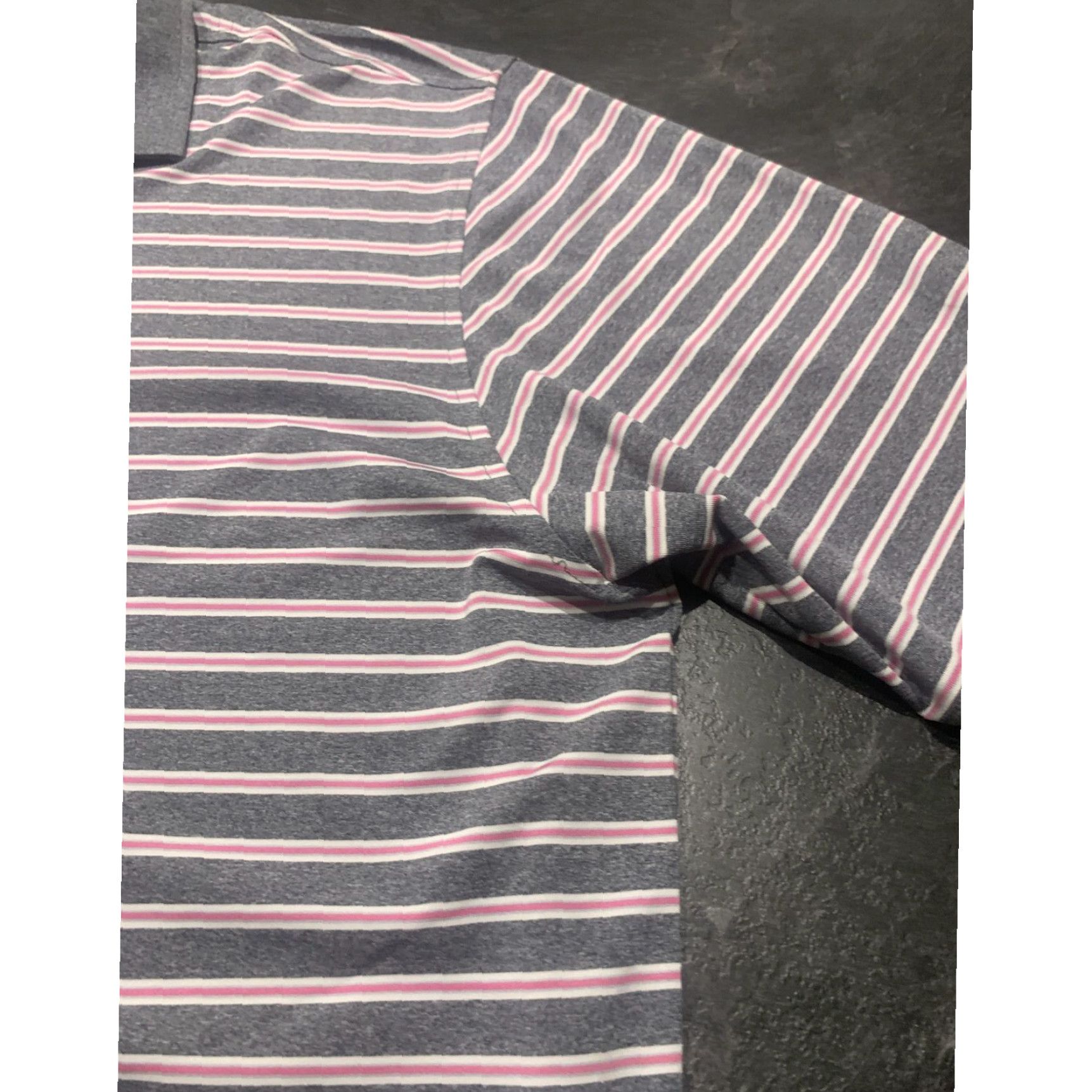 Footjoy FootJoy Mens Golf Polo Shirt Gray Striped 2XL Moisture Wicking Mens Size US XXL / EU 58 / 5 - 4 Thumbnail