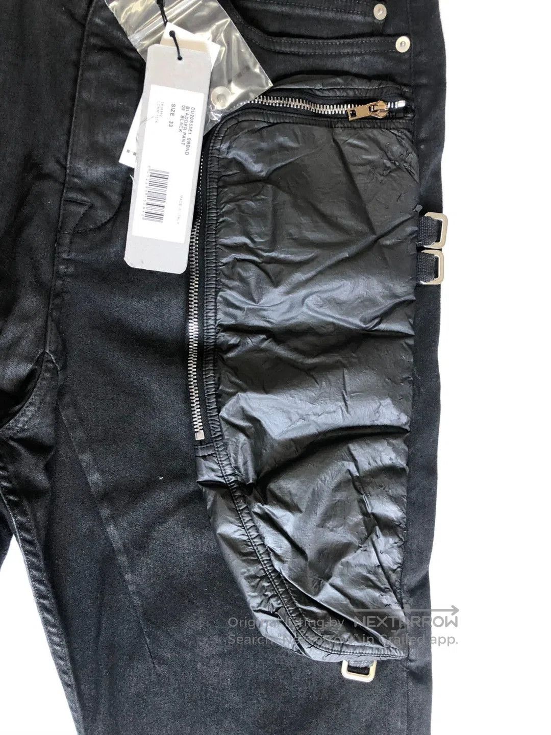Rick Owens Rick Owens RO 20SS Waxed Pocket Pants. Size US 33 - 3 Thumbnail