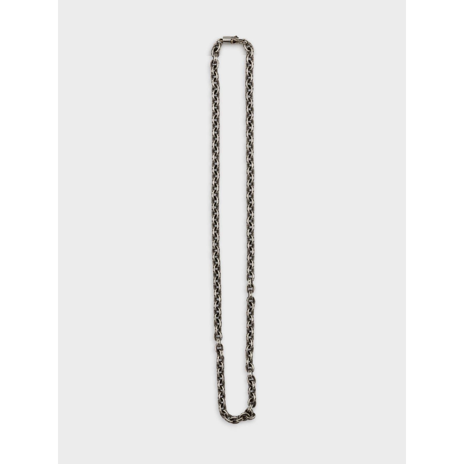 image of Chrome Hearts Paper Chain Necklace in Silver, Men's