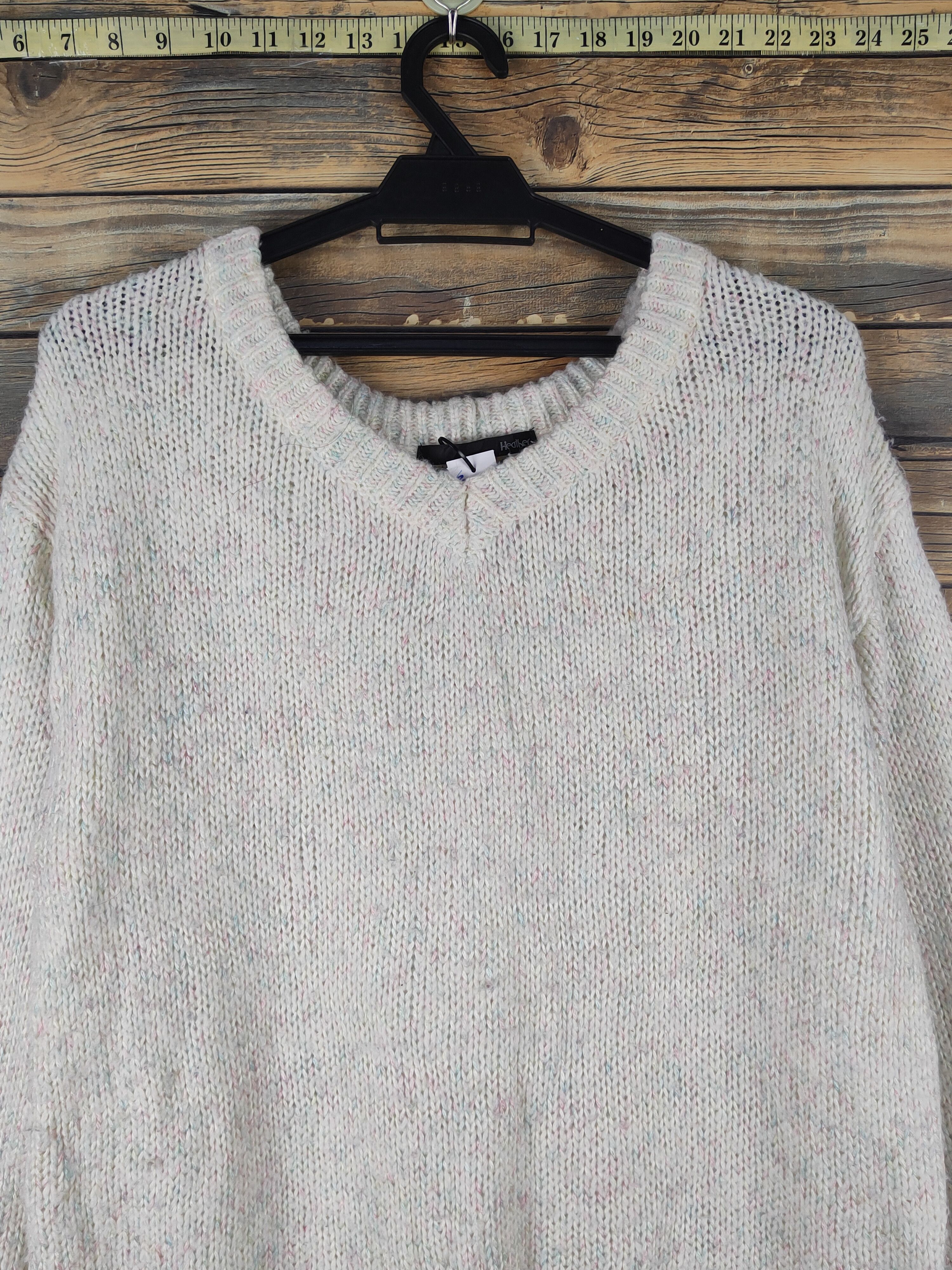 Japanese Brand × Vintage Heather Ivory Knitwear vintage plain Sweatshirts #W1524 Size US M / EU 48-50 / 2 - 2 Thumbnail