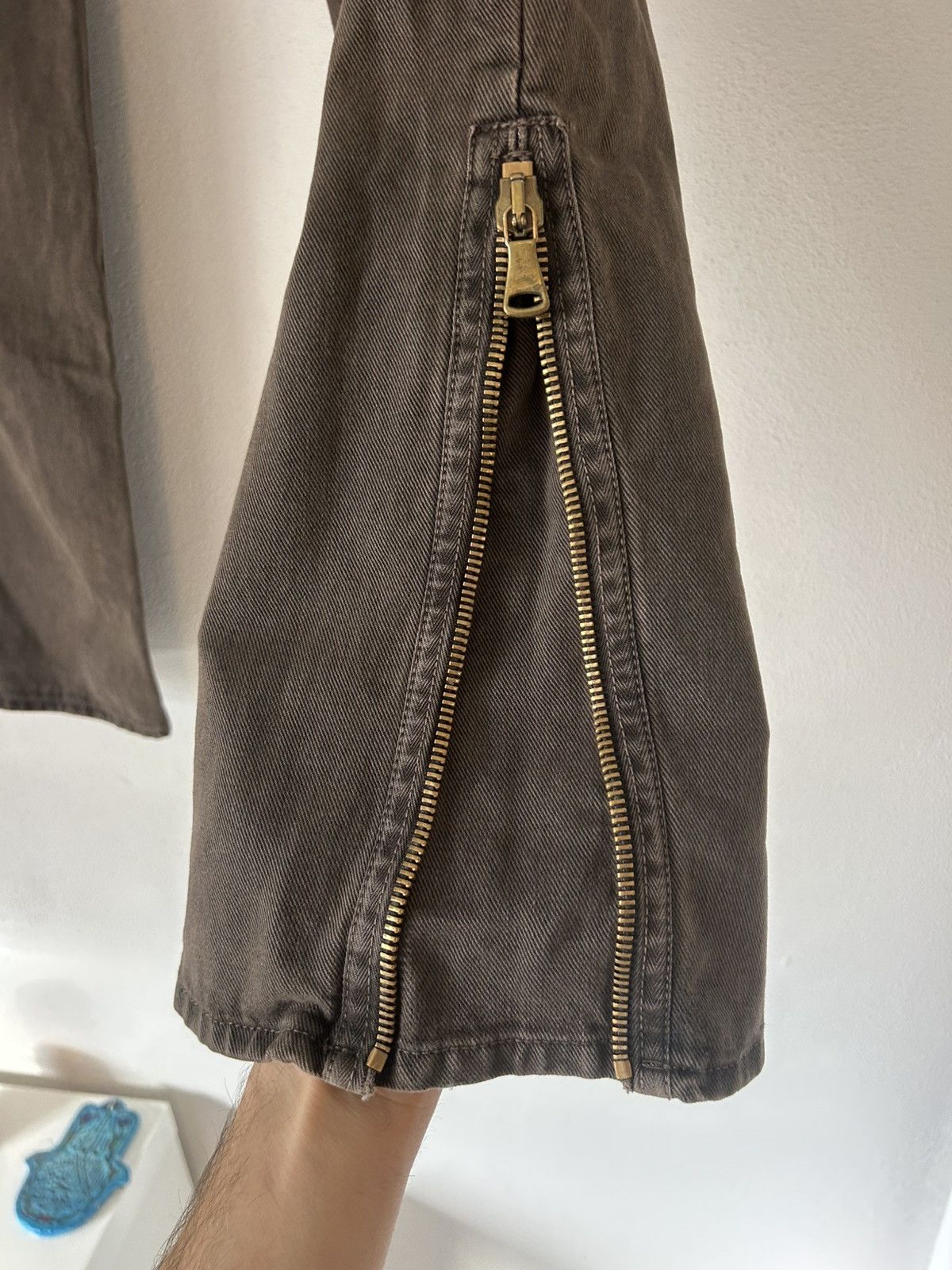 Dolce & Gabbana Dolce & Gabbana Brown Denim Pants with Gold Zippers Size US 32 / EU 48 - 12 Thumbnail