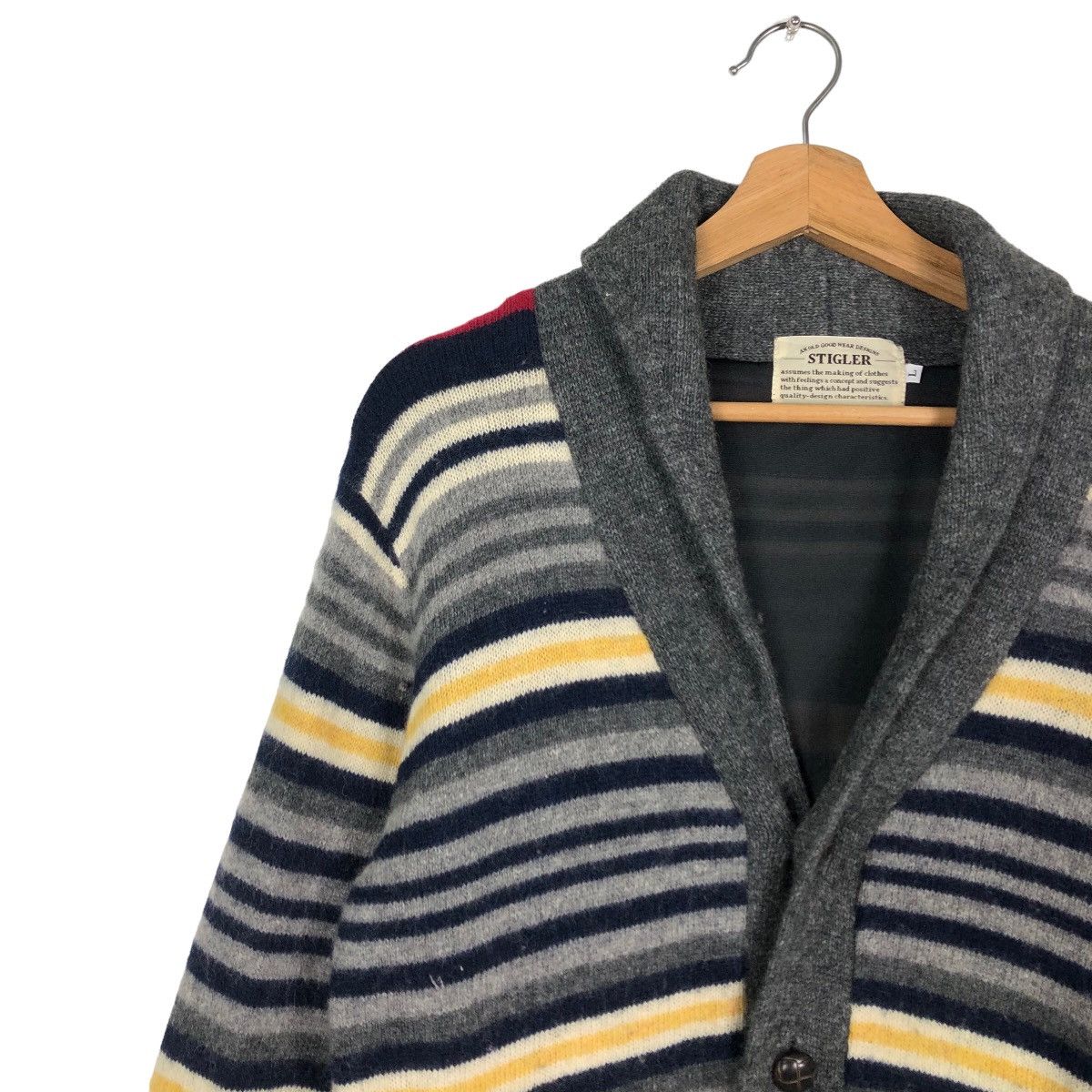 Japanese Brand 🔥Stigler Cardigan Jacket Knit Navajo Aztec Design Style Size US L / EU 52-54 / 3 - 7 Thumbnail
