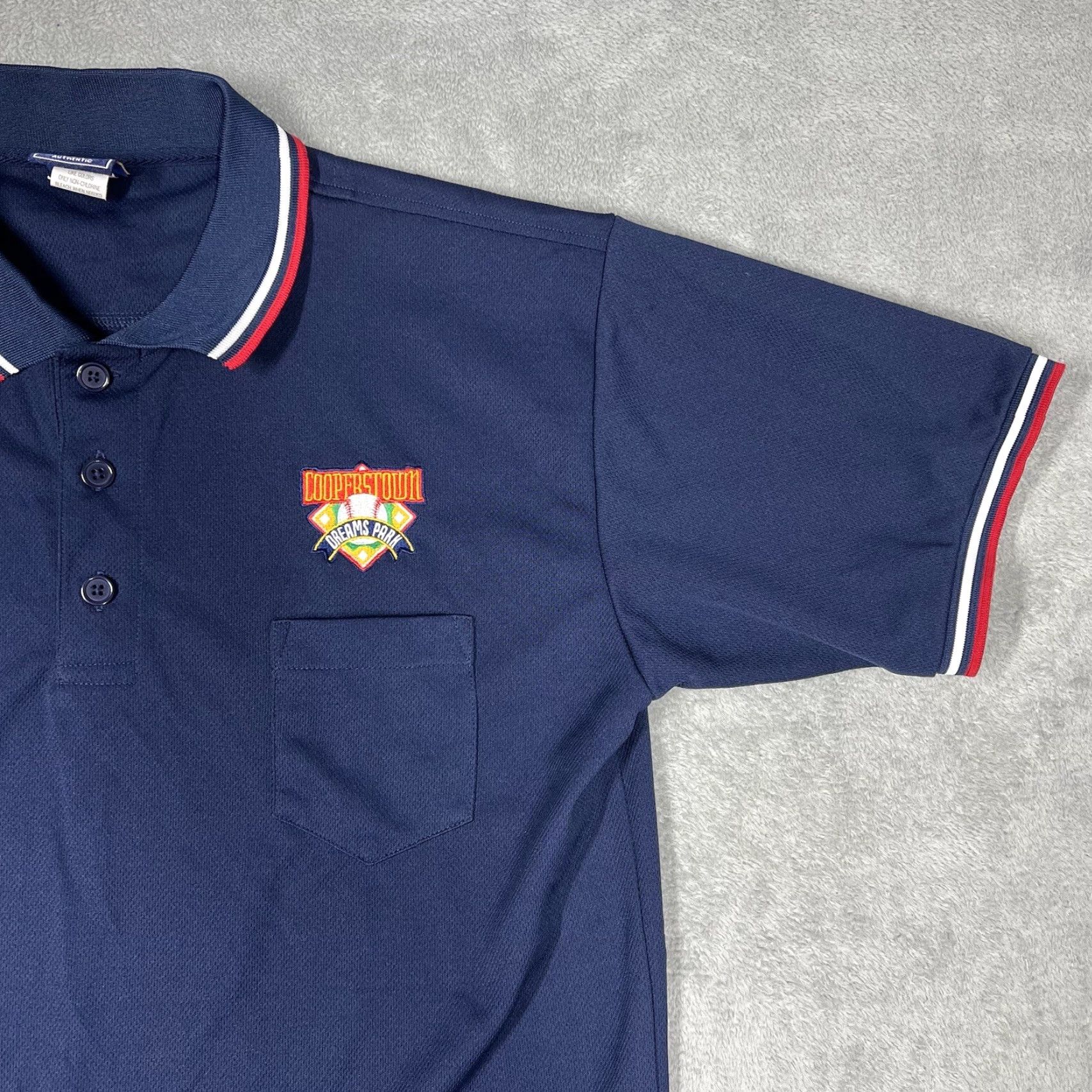 Vintage Cooperstown Dreams Park Polo Shirt Men Large Navy Blue Short Sleeve Shirt Size US L / EU 52-54 / 3 - 2 Thumbnail