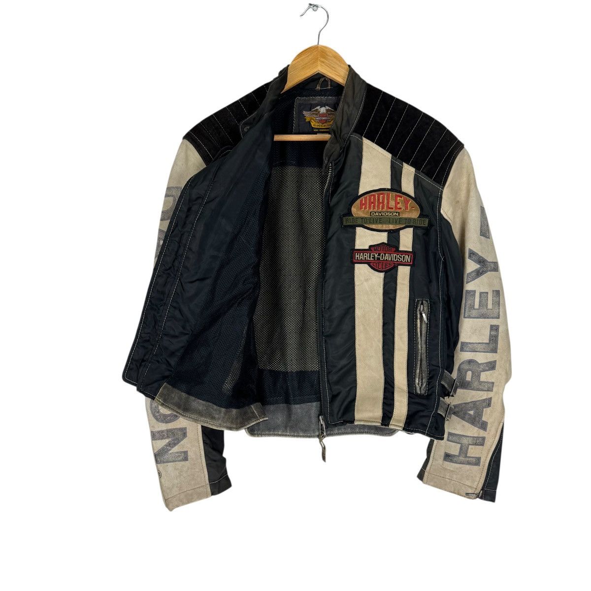 Harley Davidson ☀️HARLEY DAVIDSON BUKERS LEATHER PART JACKET Size US L / EU 52-54 / 3 - 10 Thumbnail