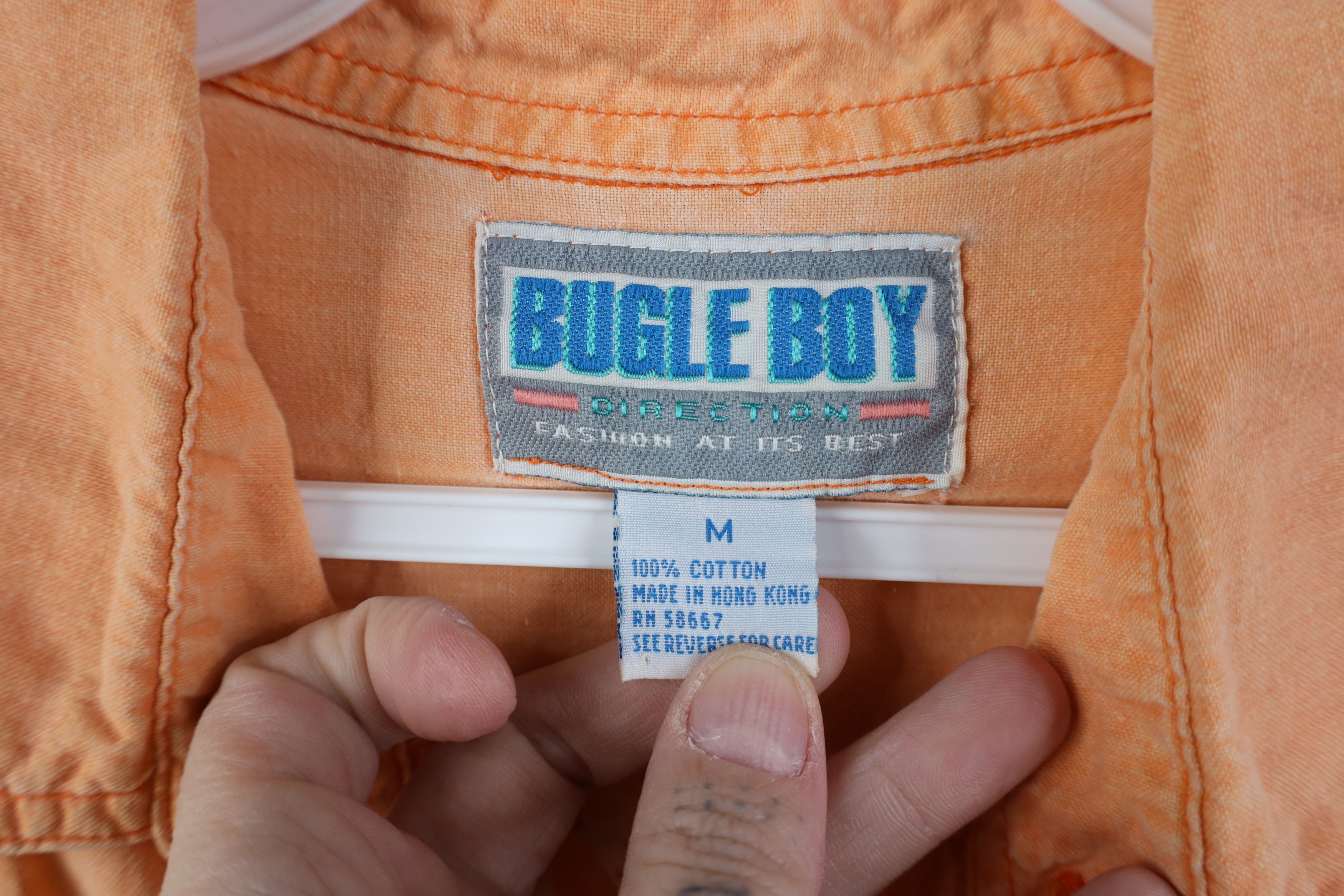 Vintage Vintage 90s Bugle Boy Big Pocket Collared Button Shirt Size US M / EU 48-50 / 2 - 11 Thumbnail