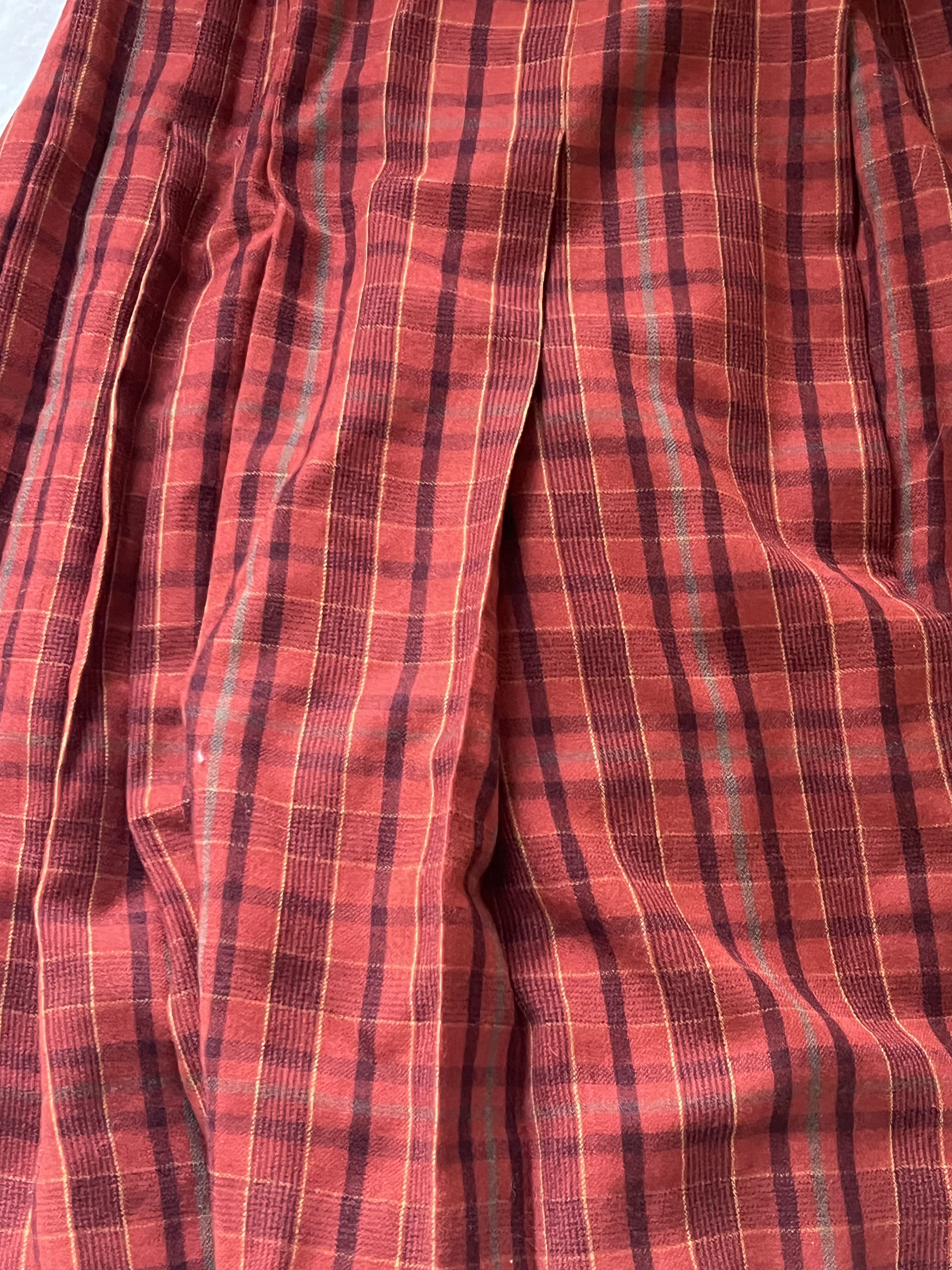 Yves Saint Laurent Vintage YSL Rive Gauche Wool Plaid Wrap Skirt Size 30" / US 8 / IT 44 - 2 Thumbnail