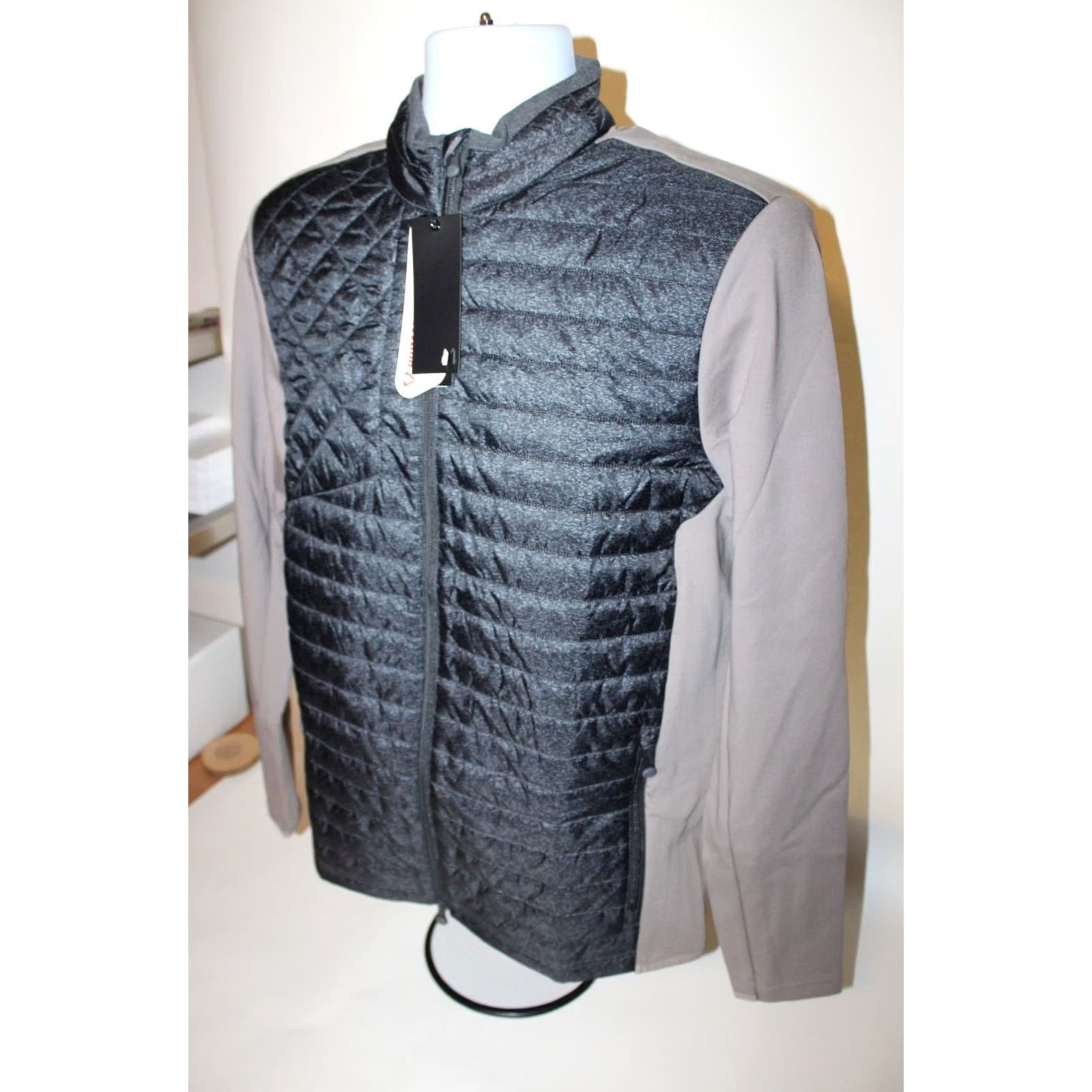 Greyson Yukon Hybrid Jacket Full Zip Mens M Gray Heather Primaloft Golf Jacket main image 3