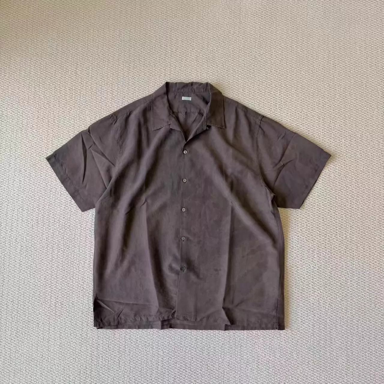 A.PRESSE A.PRESSE 26ss Vintage Regular Collar SS Shirt Brown/Olive Size US M / EU 48-50 / 2 - 5 Thumbnail