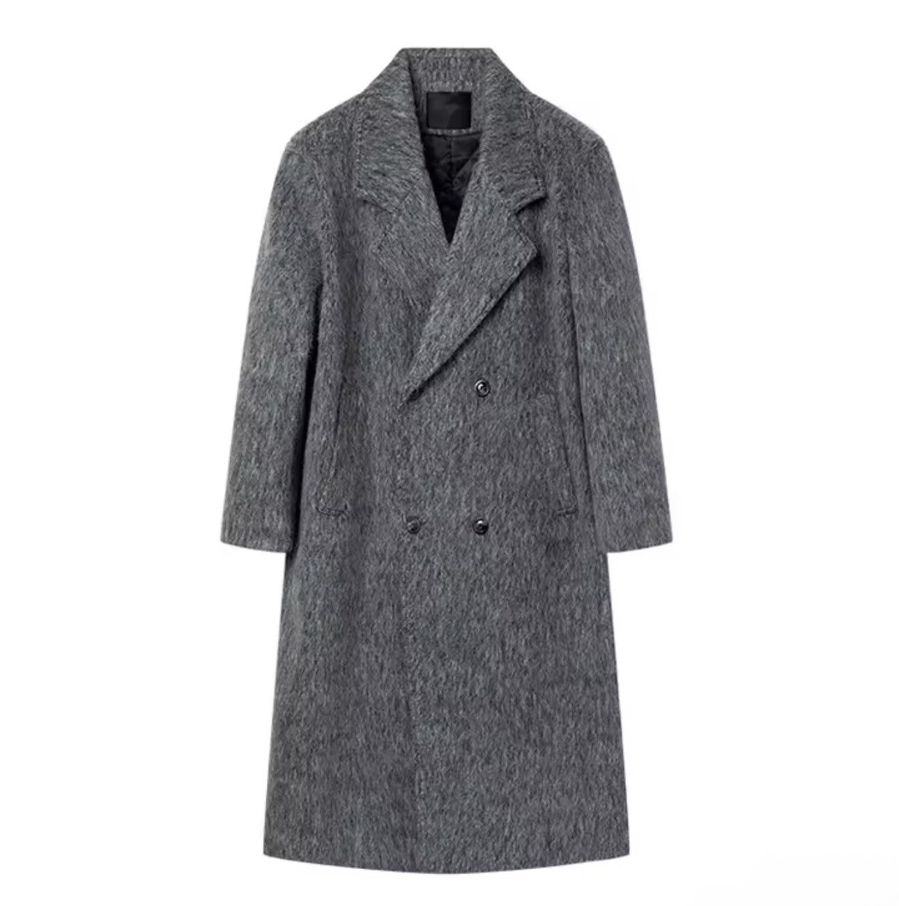 Other Oversized Casual Warm Woolen Grey Midi Coat Size US S / EU 44-46 / 1 - 2 Thumbnail