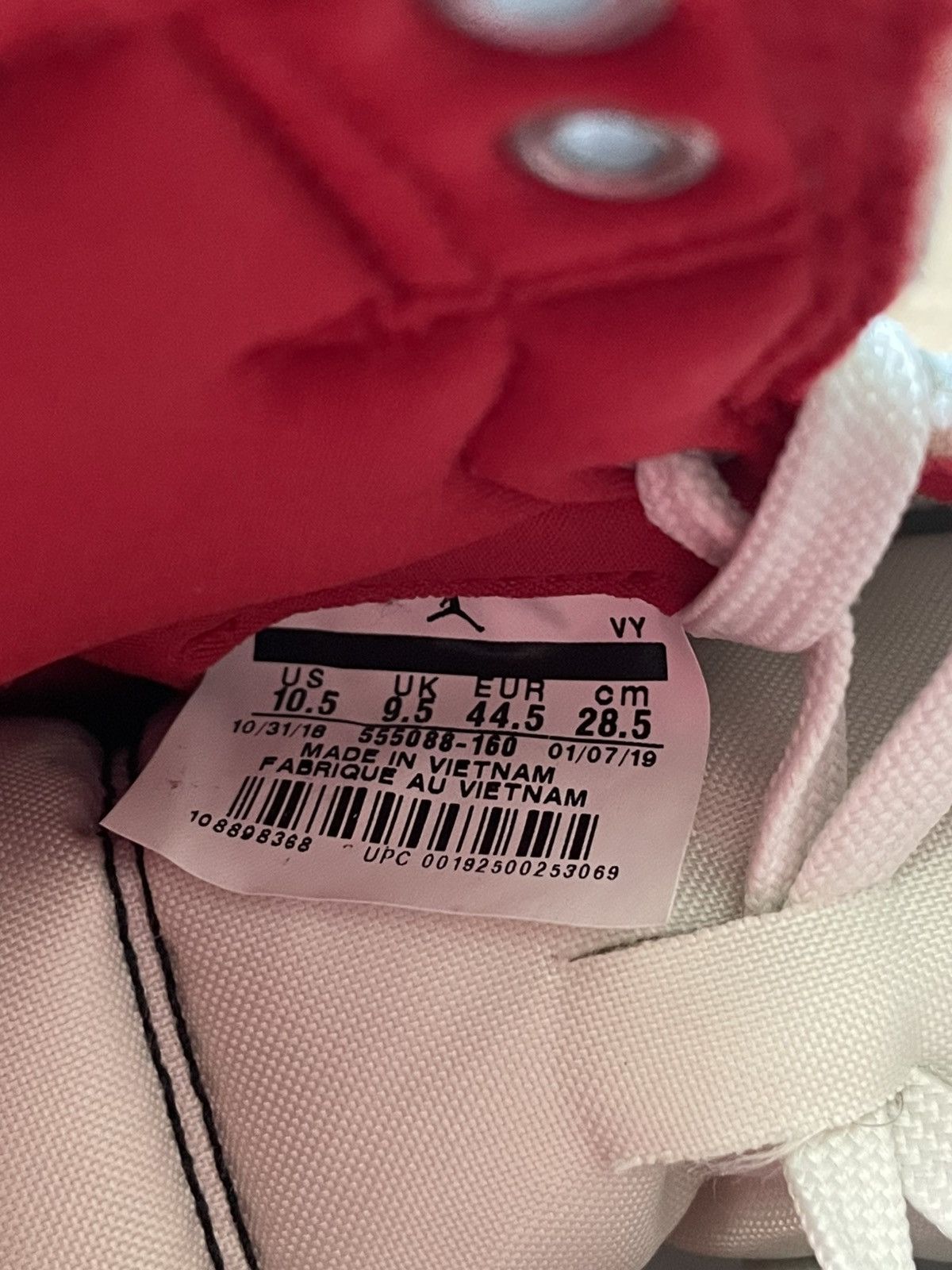Jordan Brand AIR JORDAN 1 RETRO HIGH OG/ PHANTOM GYM RED Size US 10.5 / EU 43-44 - 6 Thumbnail