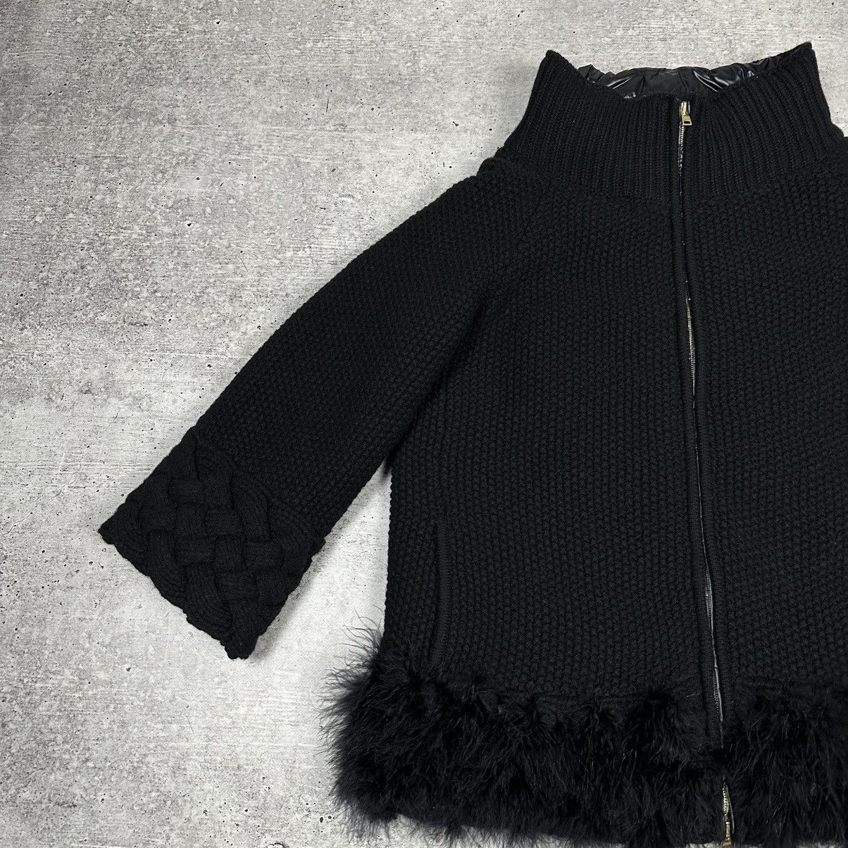 Designer × Herno HERNO Knitted Wool Down Jacket Feathers The Cuff Black Size M / US 6-8 / IT 42-44 - 3 Thumbnail