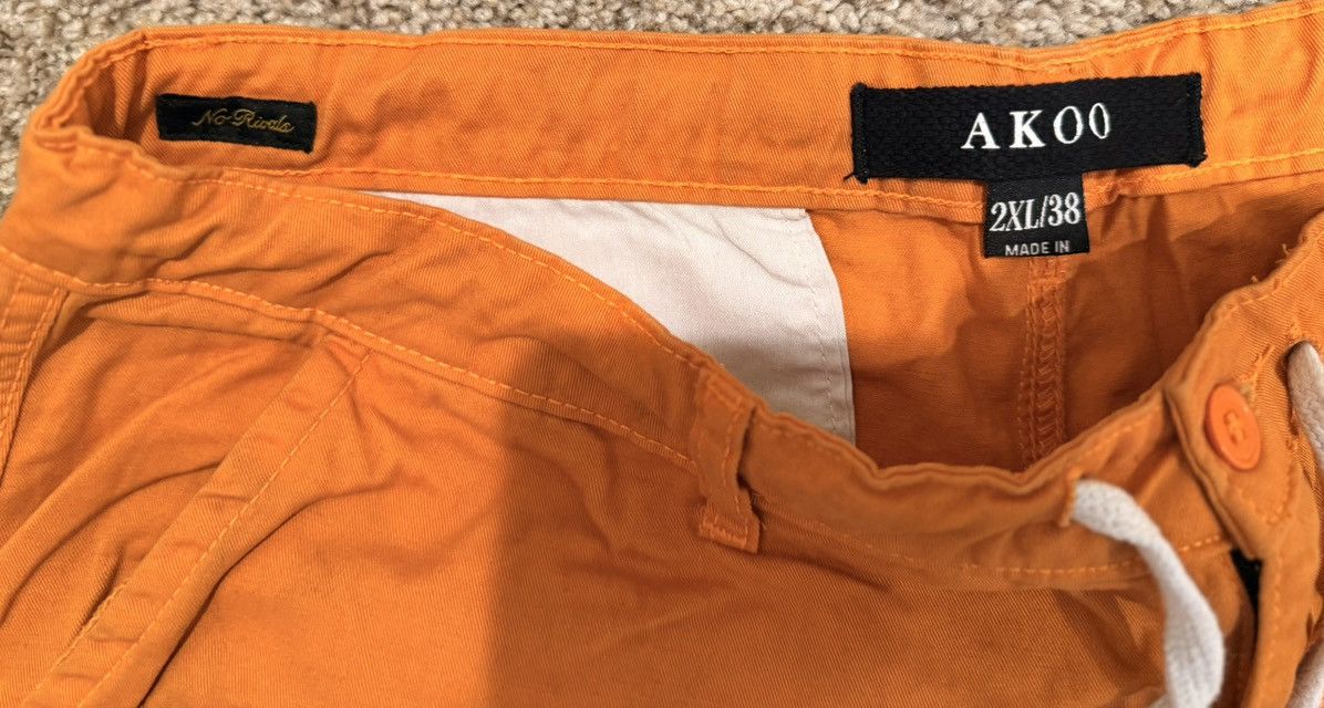 AKOO AKOO Orange Cargo Shorts Size US 38 / EU 54 - 2 Thumbnail