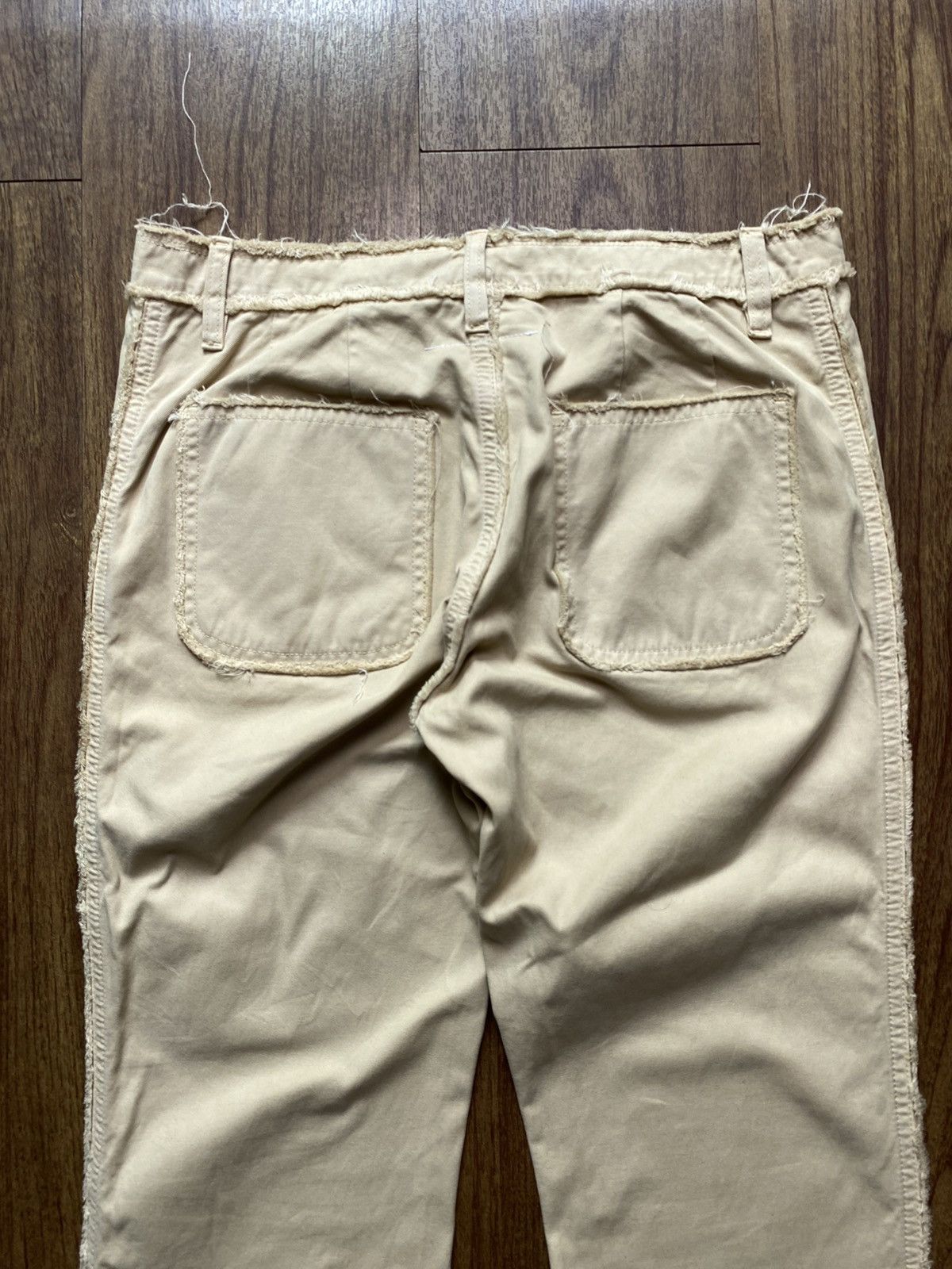 Maison Margiela MM6 by Maison Margiela Inside Out Distressed Flared Pants Size US 30 / EU 46 - 7 Thumbnail