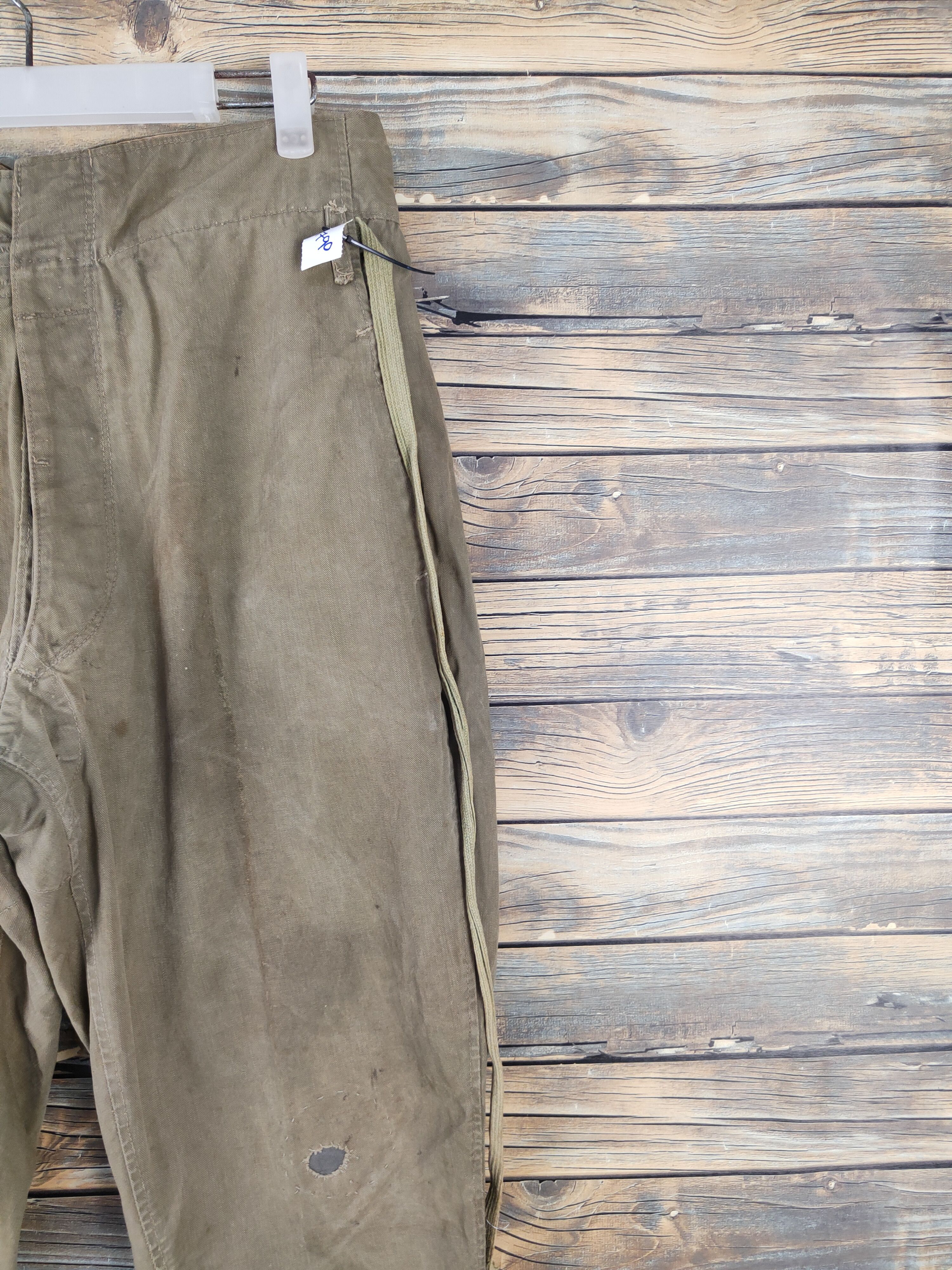 Vintage DL Japan vintage military worker Olive cargo Pants #W1790 Size US 30 / EU 46 - 5 Thumbnail