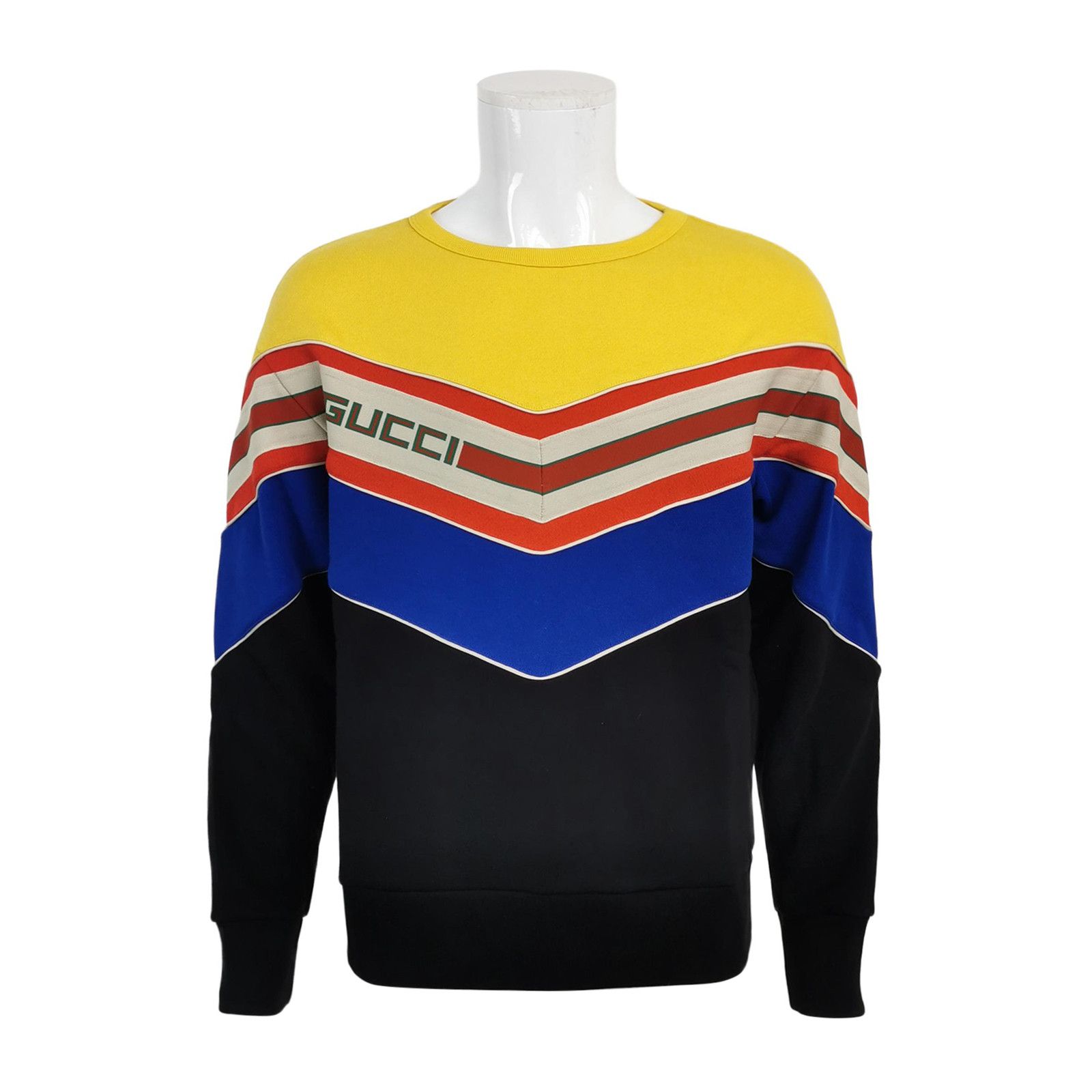 Gucci Gucci Chevron Logo Sweatshirt Size S Size US S / EU 44-46 / 1 - 1 Thumbnail