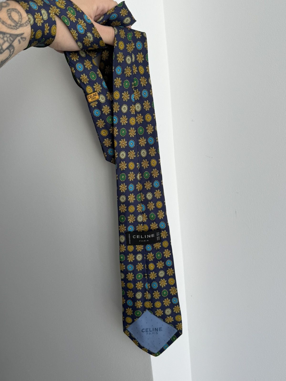 Celine Vintage Celine Silk Tie Size ONE SIZE - 7 Thumbnail