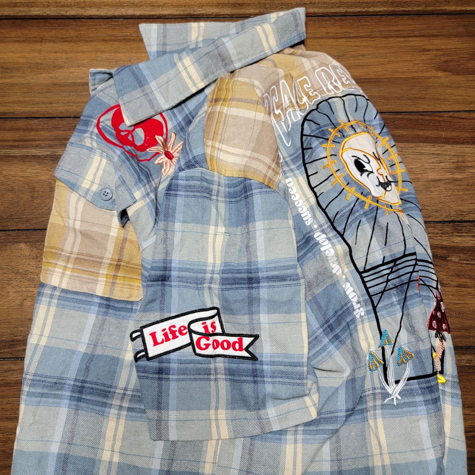 Smoke Rise Smoke Rise Plaid Full Button Shirt w/Embroidery - Size Large Size L / US 10 / IT 46 - 5 Thumbnail