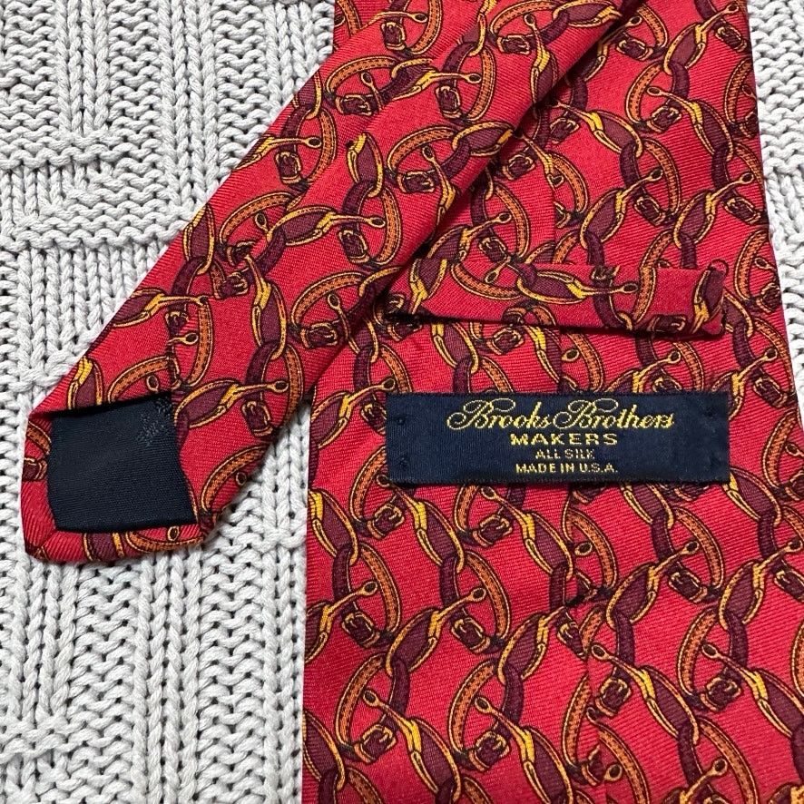 Brooks Brothers Brooks Brothers red horse bit silk tie Size ONE SIZE - 3 Thumbnail