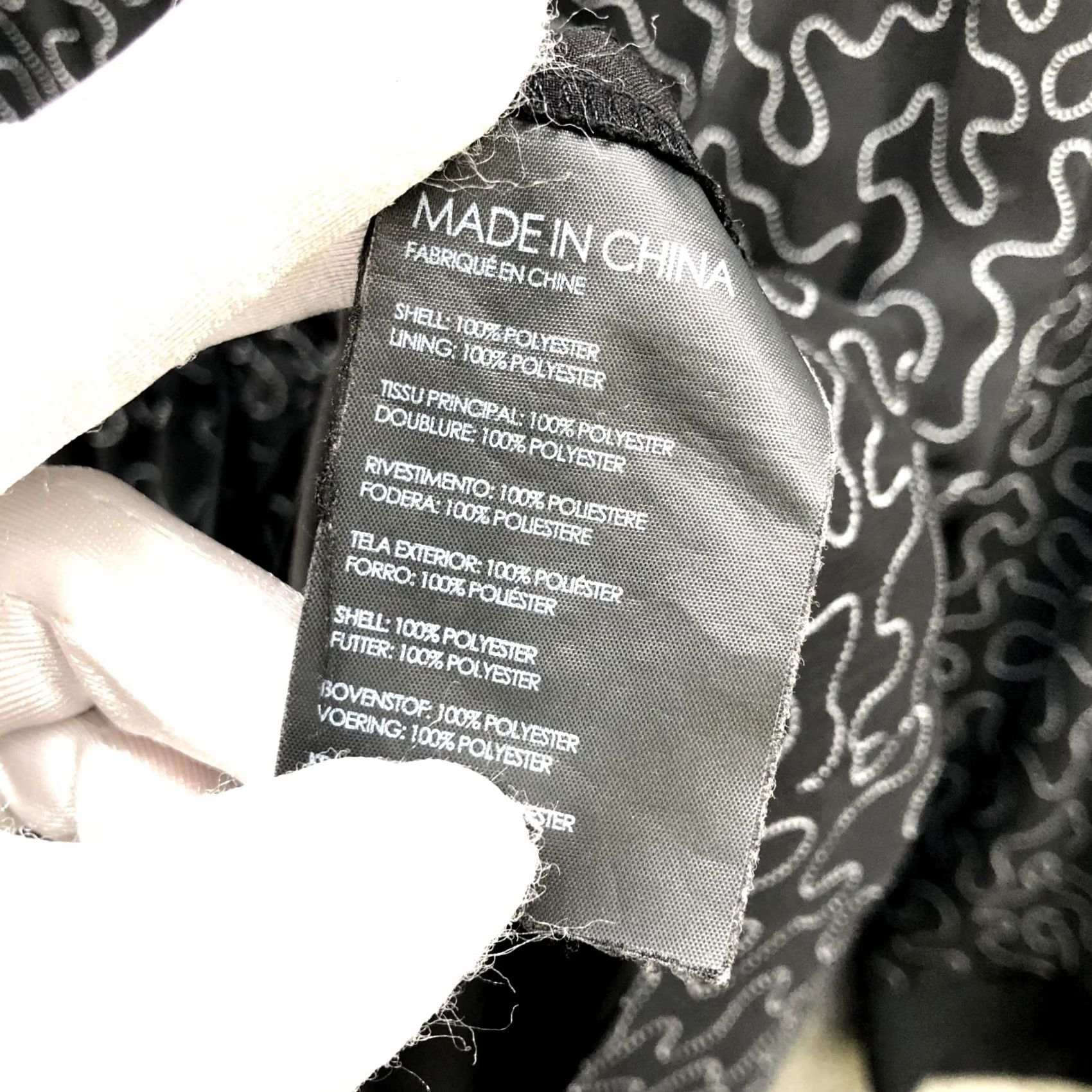 Club Monaco Club Monaco Dress Long Sleeve Black Printed A Line Split Neck Size 6 Womens Size M / US 6-8 / IT 42-44 - 6 Thumbnail