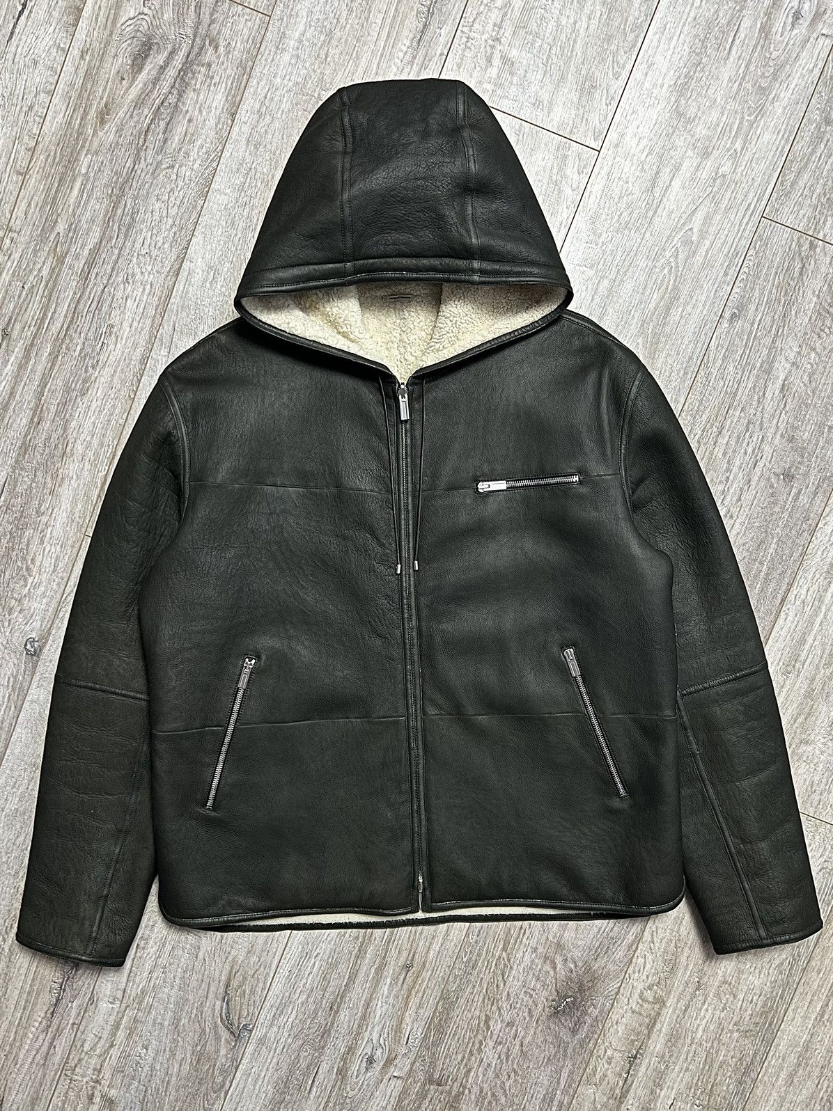 Hermes HERMES Jacket Leather Reversible Lambskin Sheepskin Shearlin Size US XL / EU 56 / 4 - 3 Thumbnail