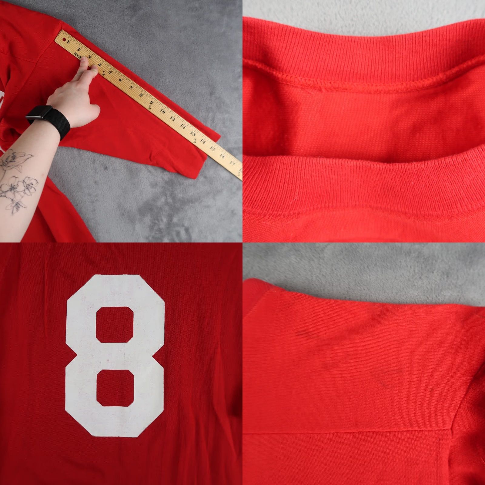 Champion Vintage Wilmette Hockey Jersey T Shirt M Champion Cotton Blend Red 70s Sportswear/Beach Mens Size US M / EU 48-50 / 2 - 9 Thumbnail