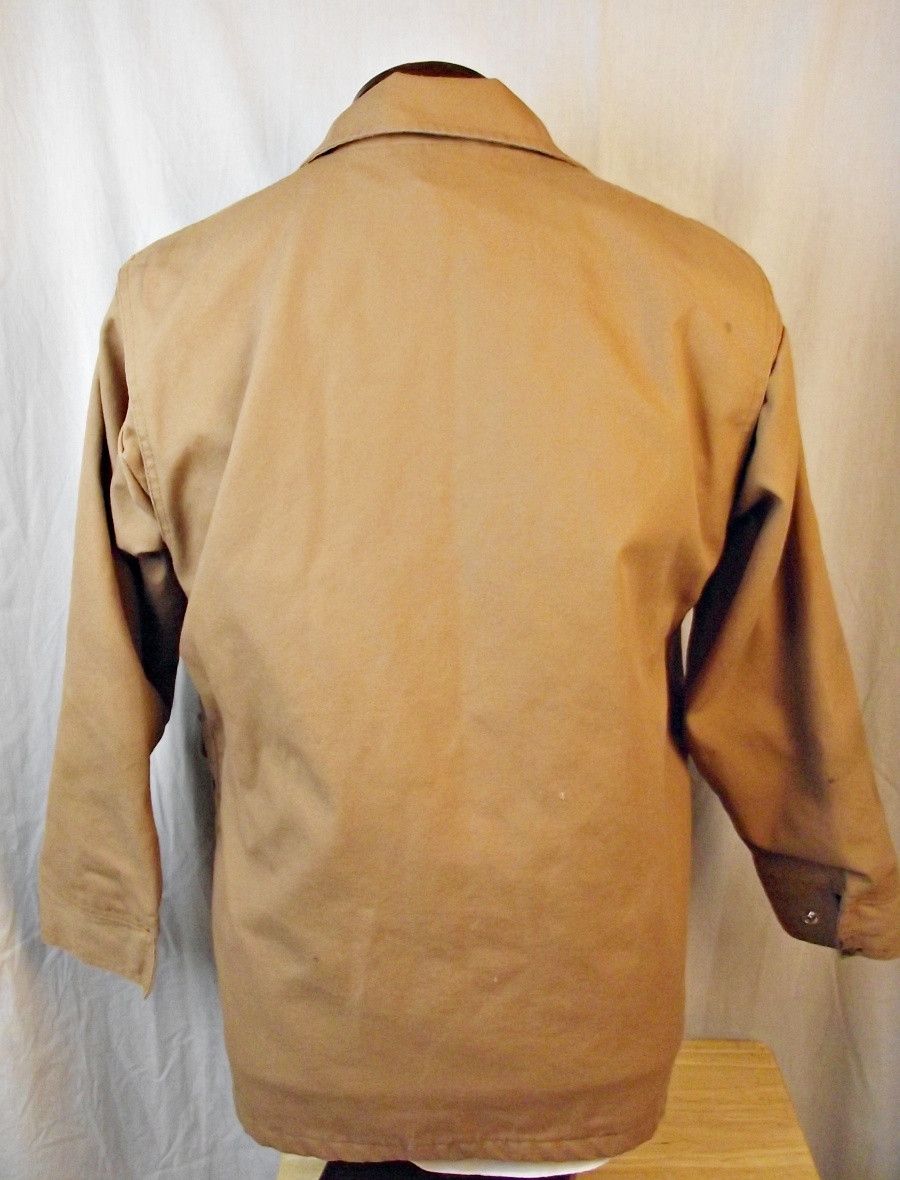Red Kap WORK JACKET Mens Brown Duck Cloth Lined Grease Stains Barn Size US XS / EU 42 / 0 - 9 Thumbnail